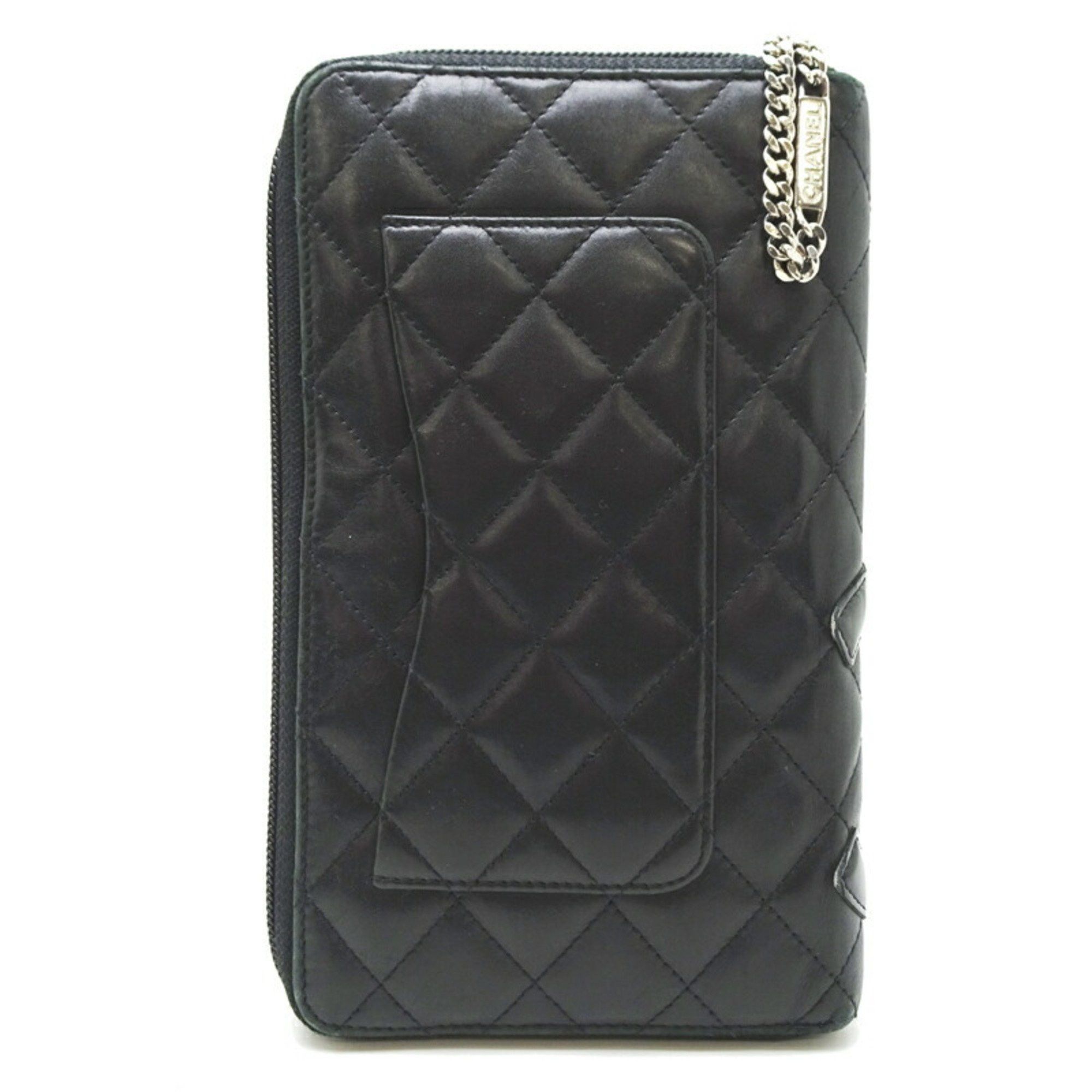 Chanel Chanel Cambon Line Round Wallet Women's Long Calfskin Black Size ONE SIZE - 2 Thumbnail