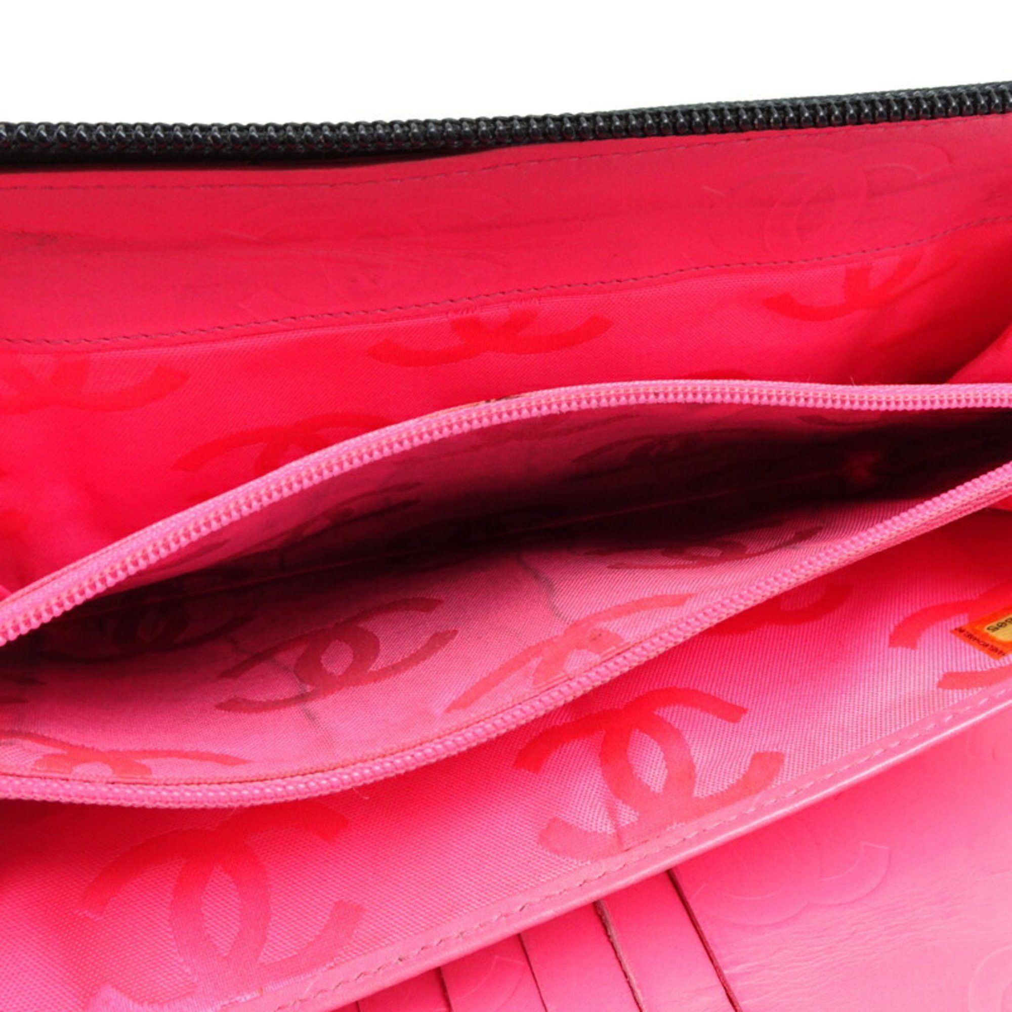Chanel Chanel Cambon Line Round Wallet Women's Long Calfskin Black Size ONE SIZE - 7 Thumbnail