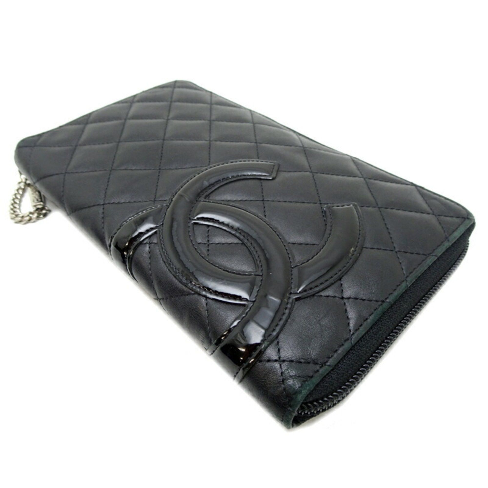 Chanel Chanel Cambon Line Round Wallet Women's Long Calfskin Black Size ONE SIZE - 3 Thumbnail