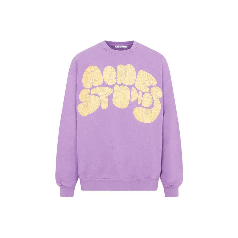 Acne Studios Acne Studios Purple Logo Embroidered Sweatshirt Size US M / EU 48-50 / 2 - 5 Thumbnail