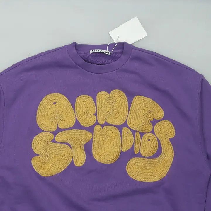 Acne Studios Acne Studios Purple Logo Embroidered Sweatshirt Size US M / EU 48-50 / 2 - 3 Thumbnail