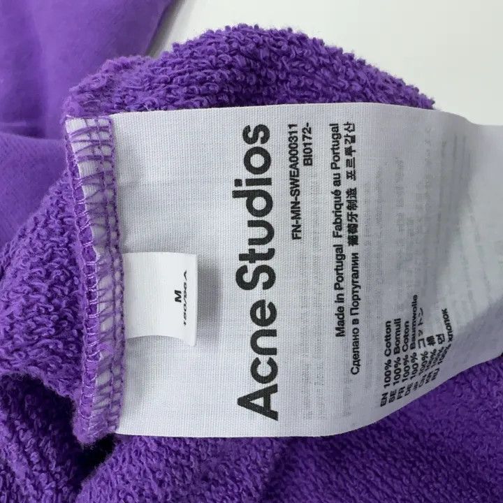 Acne Studios Acne Studios Purple Logo Embroidered Sweatshirt Size US M / EU 48-50 / 2 - 10 Thumbnail