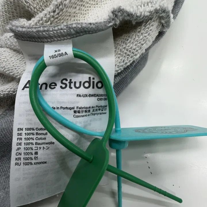 Acne Studios Acne Studios Gray Hooded Zip-Up Sweatshirt Size US XS / EU 42 / 0 - 2 Thumbnail