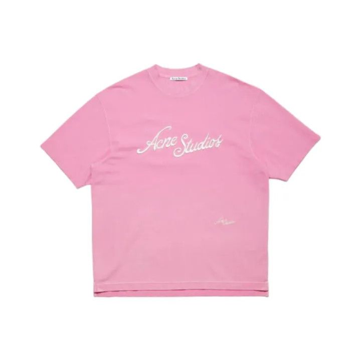 Acne Studios Acne Studios Pink Logo Short Sleeve T-shirt Size US S / EU 44-46 / 1 - 2 Thumbnail