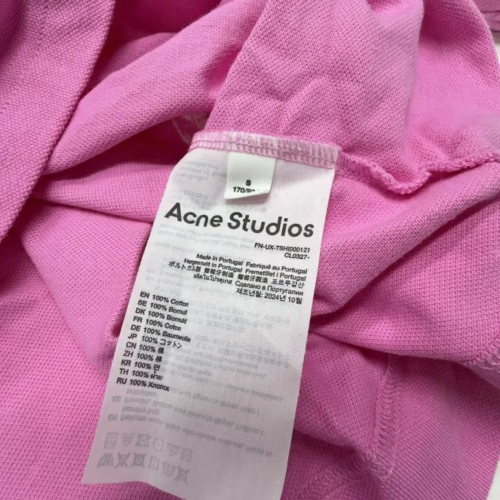 Acne Studios Acne Studios Pink Logo Short Sleeve T-shirt Size US S / EU 44-46 / 1 - 6 Thumbnail