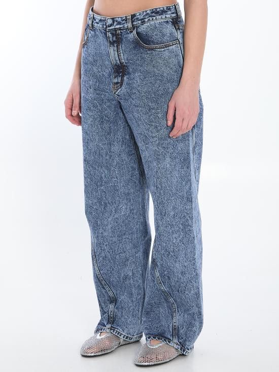 Alaia ALAIA Women Denim Pants AA9P1161T535A BLUE Size 26" / US 2 / IT 38 - 2 Thumbnail