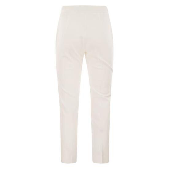 Max Mara MAX MARA Women Straight Pants 2521786021600 WHITE Size 32" / US 10 / IT 46 - 2 Thumbnail