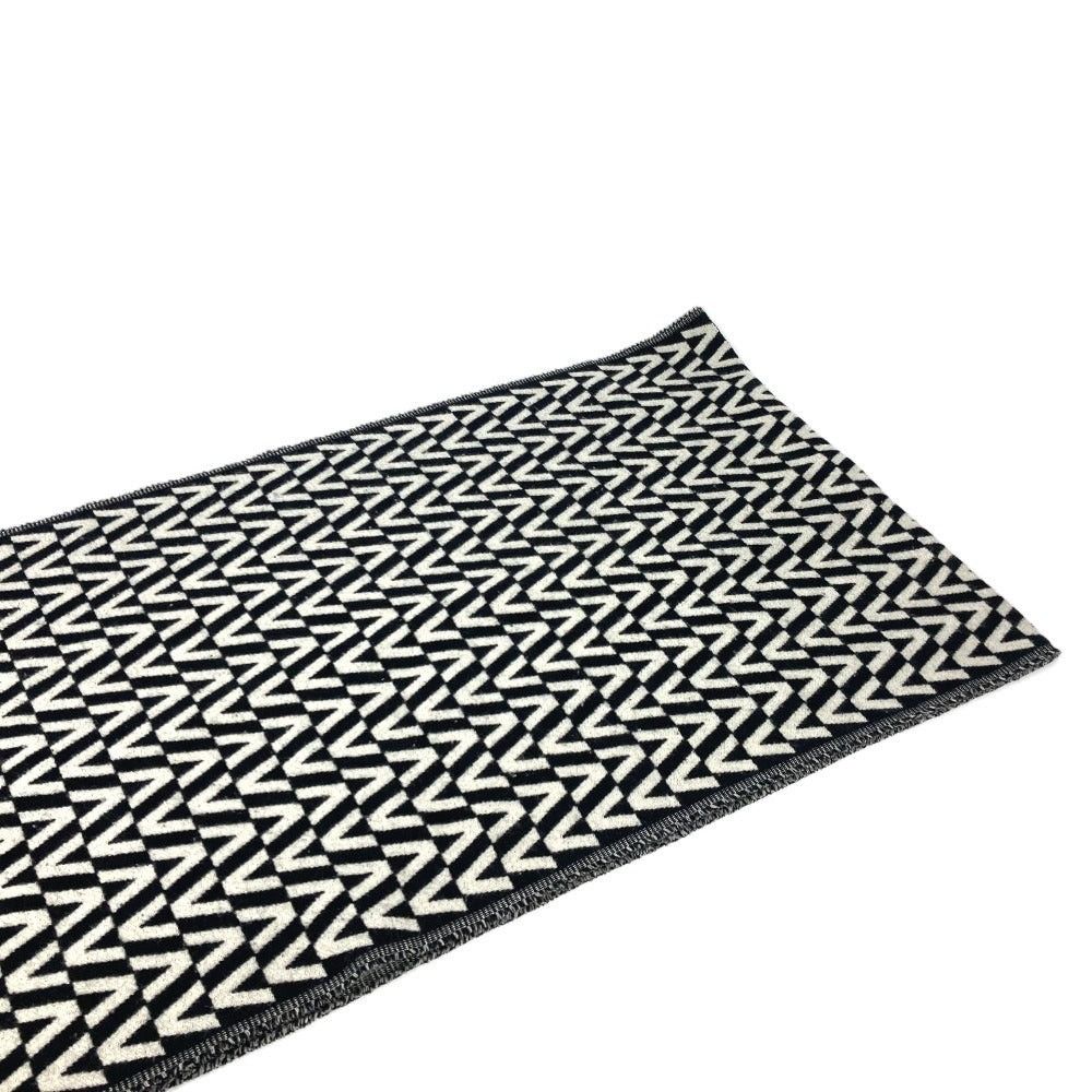 Valentino Valentino Logo Fringe Bicolor Scarf Cashmere Unisex Black Size ONE SIZE - 6 Thumbnail