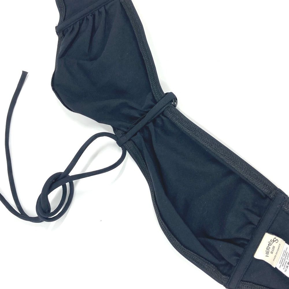 Hermes Hermes Swimwear Logo Bikini (Swimwear) Chene Dunkle Pair Set Tops Pants Swimsuit Nylon Women Black Size ONE SIZE - 7 Thumbnail