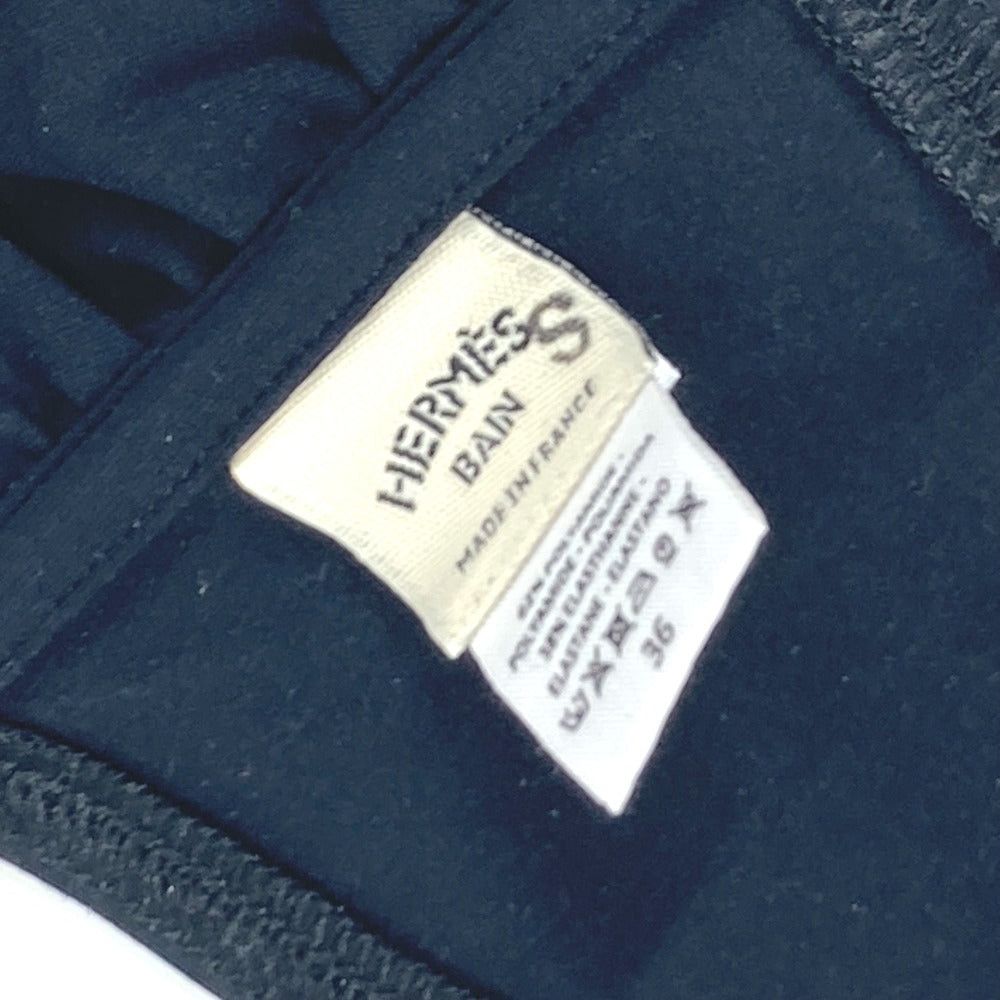 Hermes Hermes Swimwear Logo Bikini (Swimwear) Chene Dunkle Pair Set Tops Pants Swimsuit Nylon Women Black Size ONE SIZE - 6 Thumbnail