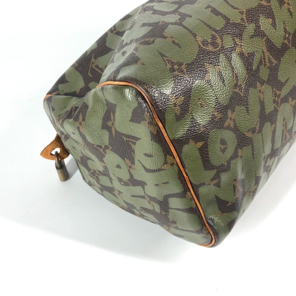Louis Vuitton Louis Vuitton M92194 Monogram Graffiti Speedy Briefcase Tote Bag Mini Boston Handbag Canvas Women Khaki Size ONE SIZE - 7 Thumbnail