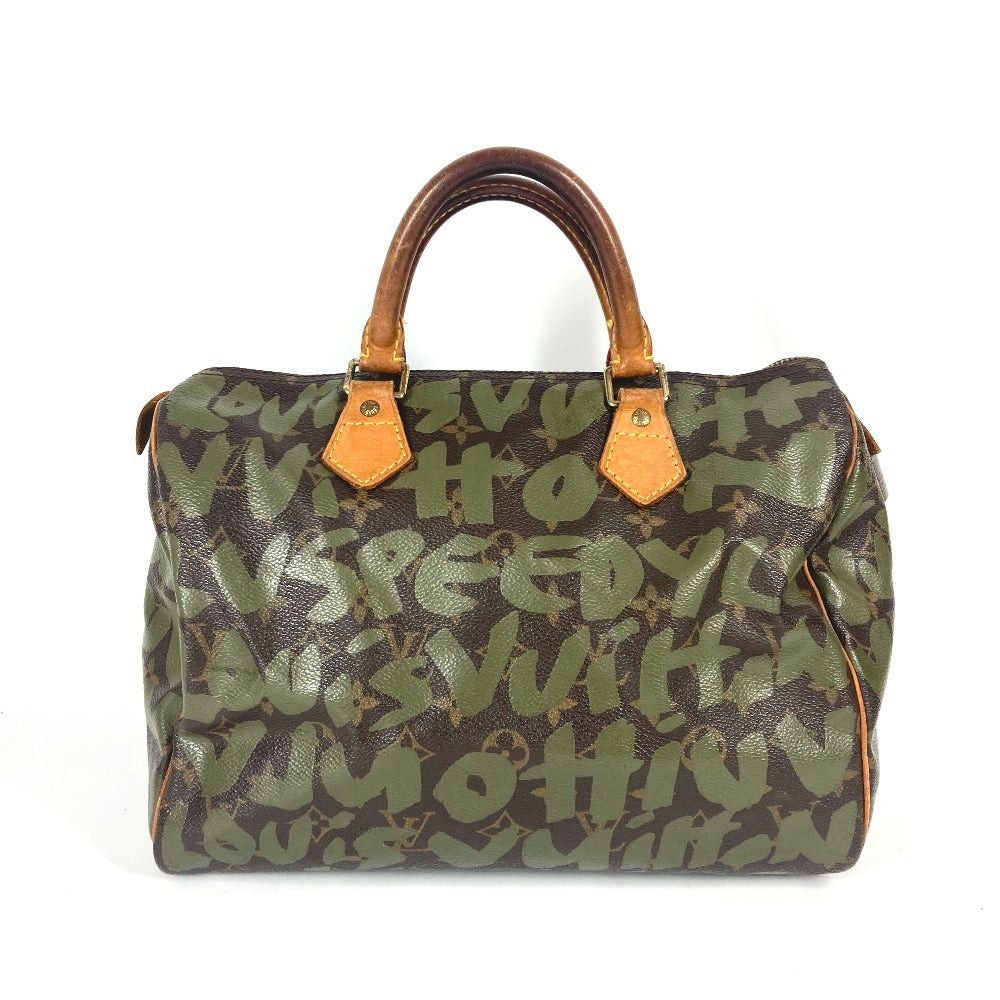 Louis Vuitton Louis Vuitton M92194 Monogram Graffiti Speedy Briefcase Tote Bag Mini Boston Handbag Canvas Women Khaki Size ONE SIZE - 2 Thumbnail
