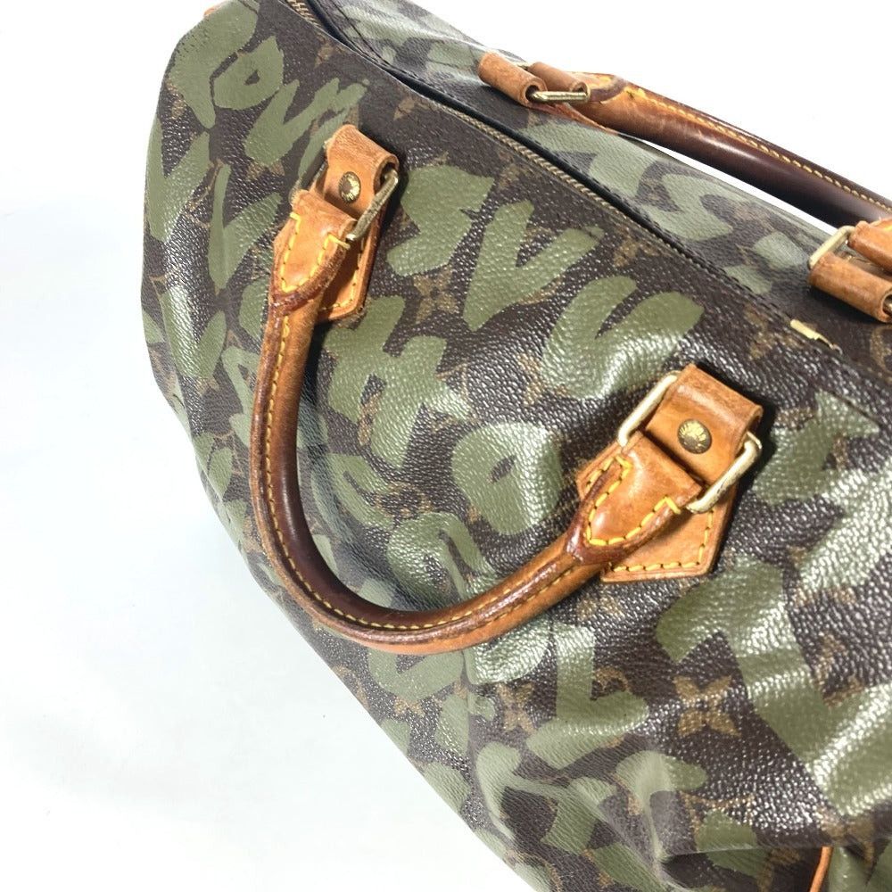 Louis Vuitton Louis Vuitton M92194 Monogram Graffiti Speedy Briefcase Tote Bag Mini Boston Handbag Canvas Women Khaki Size ONE SIZE - 12 Thumbnail