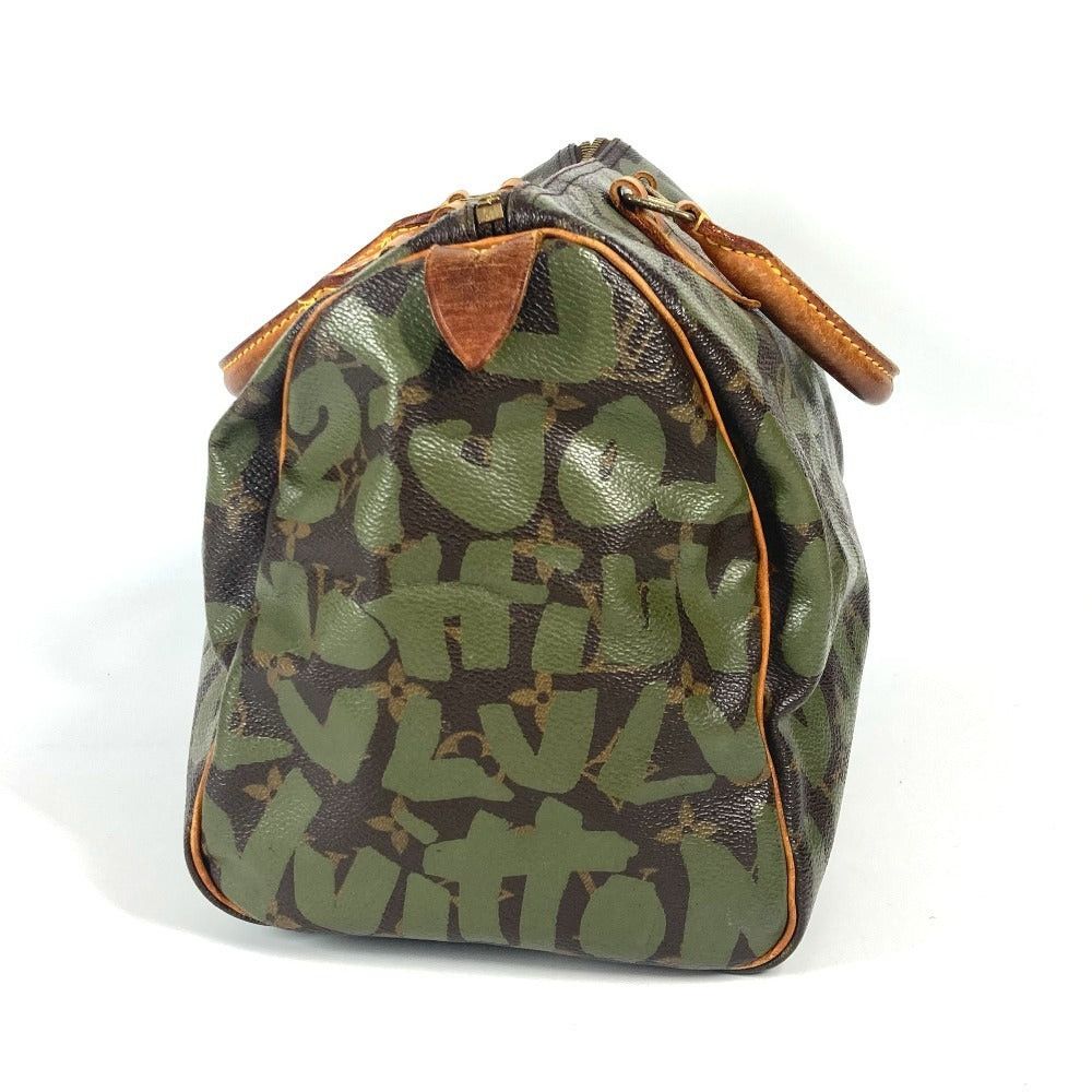 Louis Vuitton Louis Vuitton M92194 Monogram Graffiti Speedy Briefcase Tote Bag Mini Boston Handbag Canvas Women Khaki Size ONE SIZE - 3 Thumbnail