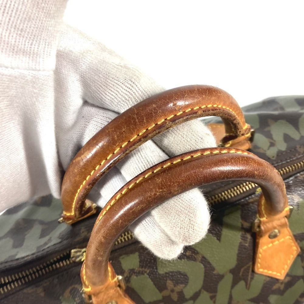 Louis Vuitton Louis Vuitton M92194 Monogram Graffiti Speedy Briefcase Tote Bag Mini Boston Handbag Canvas Women Khaki Size ONE SIZE - 9 Thumbnail