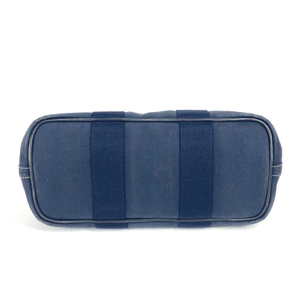 Hermes Hermes Valparaiso Pm Briefcase Tote Bag Flap Handbag Leather/Canvas Unisex Navy Size ONE SIZE - 5 Thumbnail