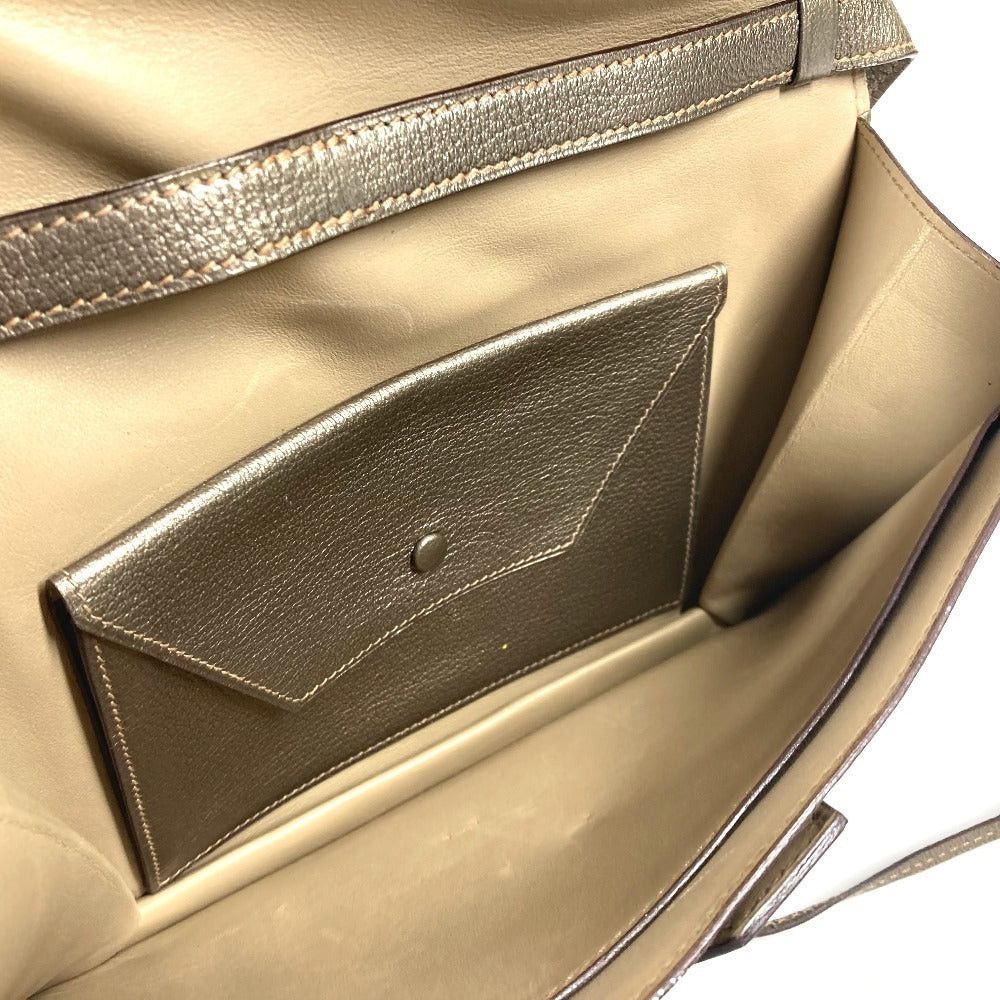 Hermes Hermes 2005 Envelope Shawl Handbag Briefcase Accessory Pouch Shoulder Bag Chevre Women Gold Size ONE SIZE - 12 Thumbnail