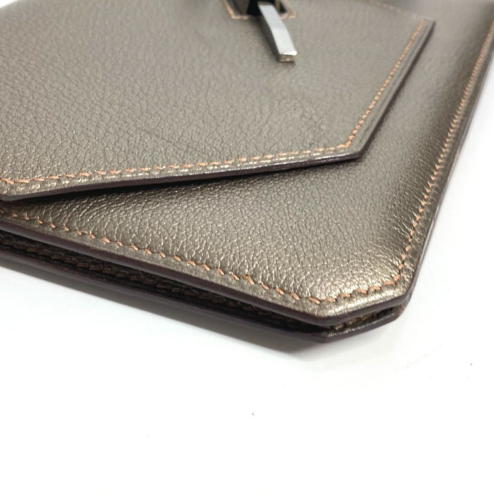 Hermes Hermes 2005 Envelope Shawl Handbag Briefcase Accessory Pouch Shoulder Bag Chevre Women Gold Size ONE SIZE - 9 Thumbnail