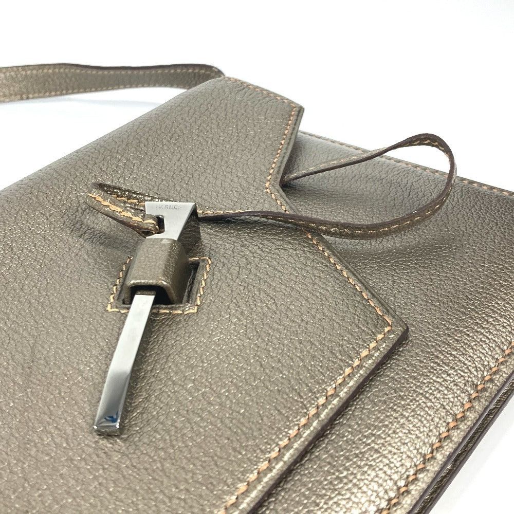 Hermes Hermes 2005 Envelope Shawl Handbag Briefcase Accessory Pouch Shoulder Bag Chevre Women Gold Size ONE SIZE - 5 Thumbnail