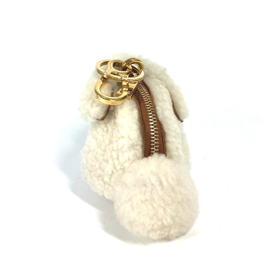 Loewe Loewe Wallet Change Purse Fur Bag Charm Keychain Coin Leather Unisex Ivory-White Size ONE SIZE - 3 Thumbnail