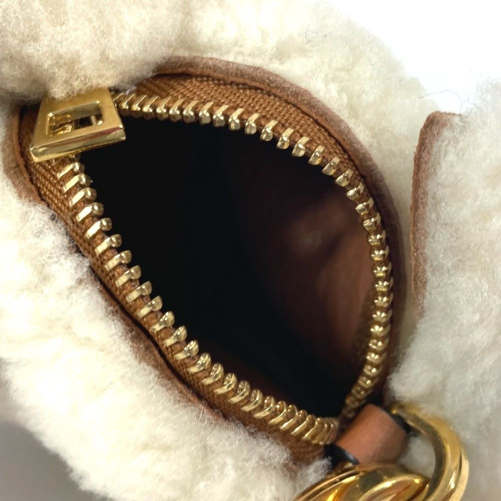 Loewe Loewe Wallet Change Purse Fur Bag Charm Keychain Coin Leather Unisex Ivory-White Size ONE SIZE - 10 Thumbnail