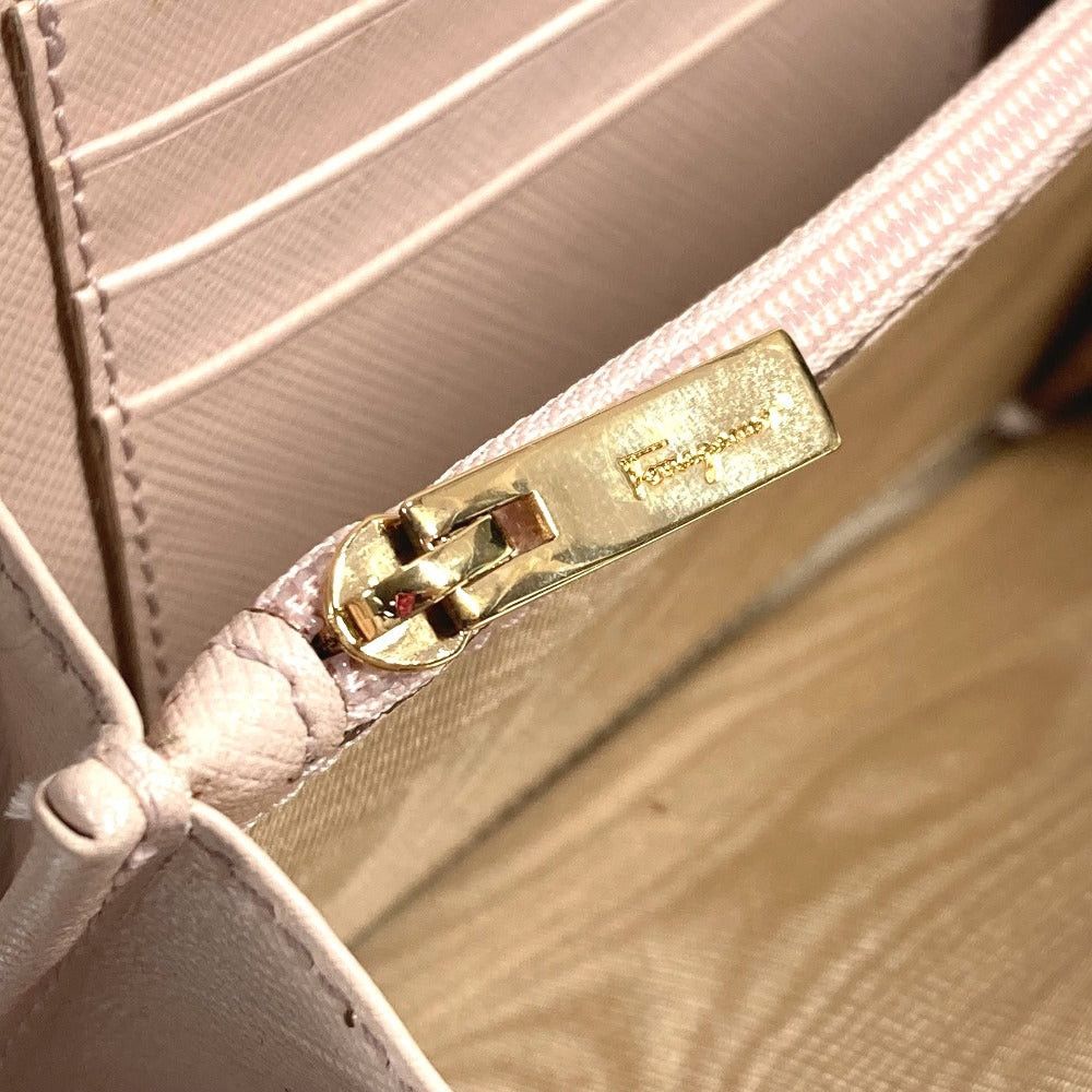 Salvatore Ferragamo Salvatore Ferragamo With Straps Vara (Each Of The Four Hindu Castes) Ribbon Li-Bon Pouch Flap Clutch Bag Leather Women Pink Size ONE SIZE - 9 Thumbnail