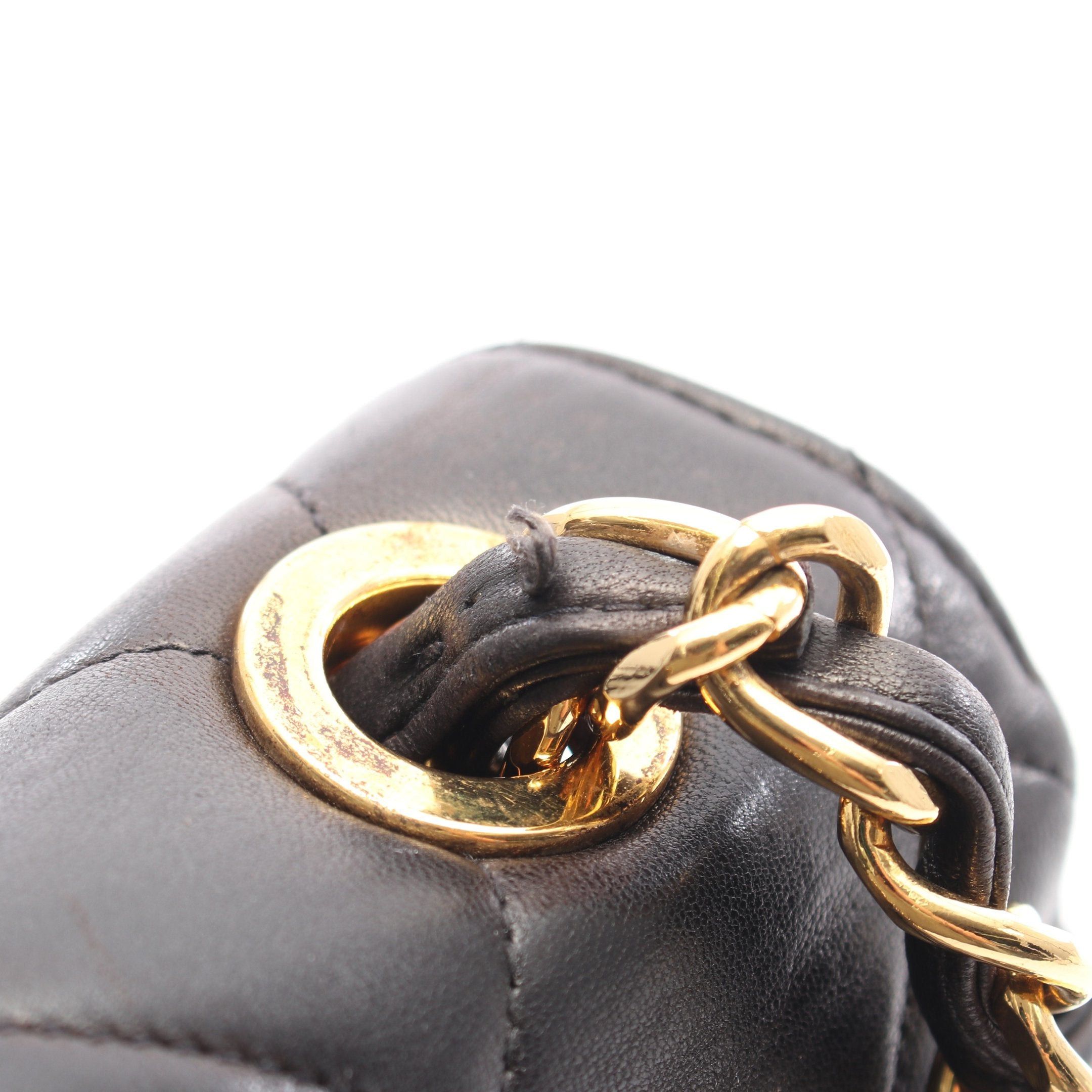 Chanel Chanel Big Coco Matelasse Chain Shoulder Bag Lambskin Black Gold Hardware Size ONE SIZE - 9 Thumbnail