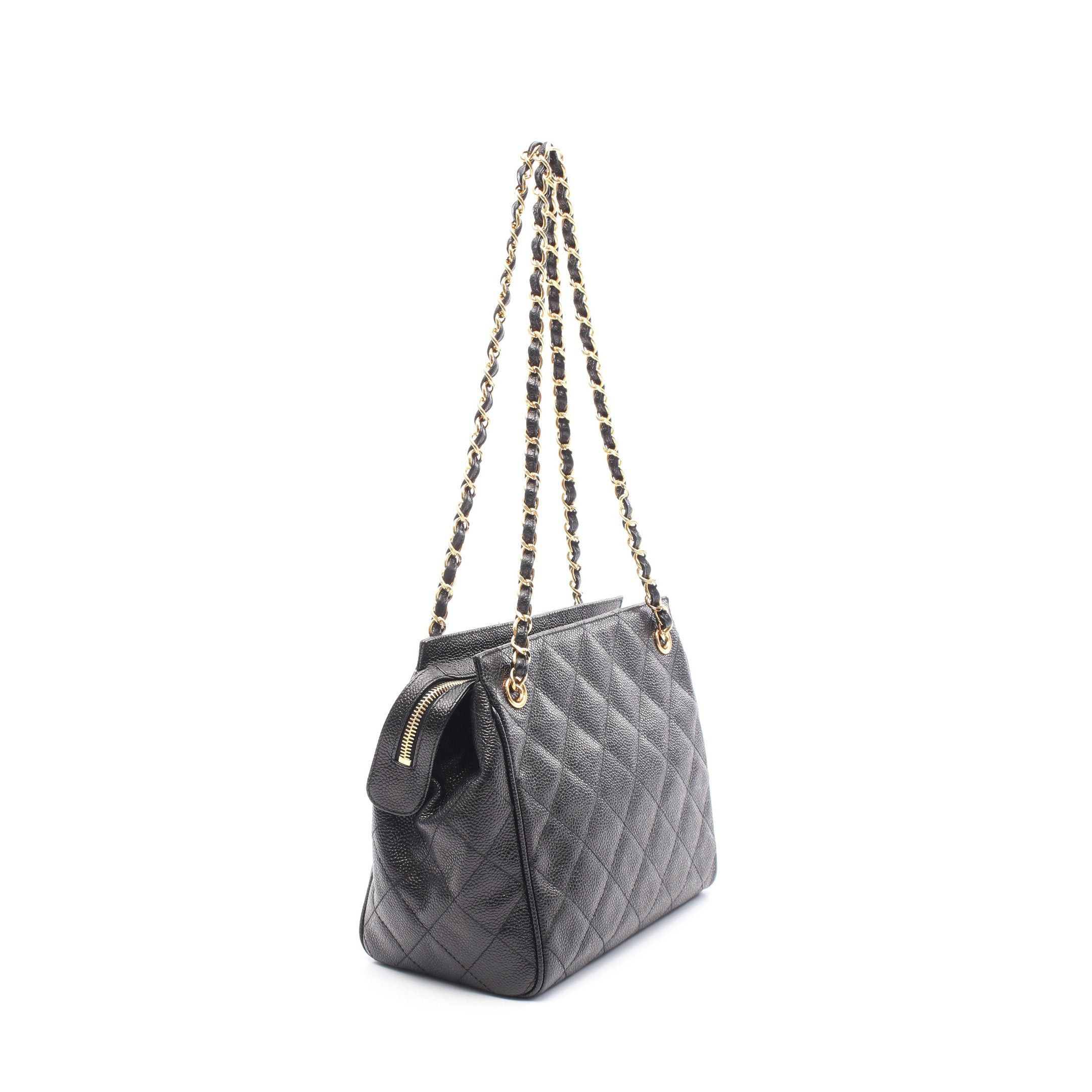 Chanel Chanel Matelasse Chain Handbag Tote Bag Caviar Skin Black Gold Hardware Size ONE SIZE - 2 Thumbnail