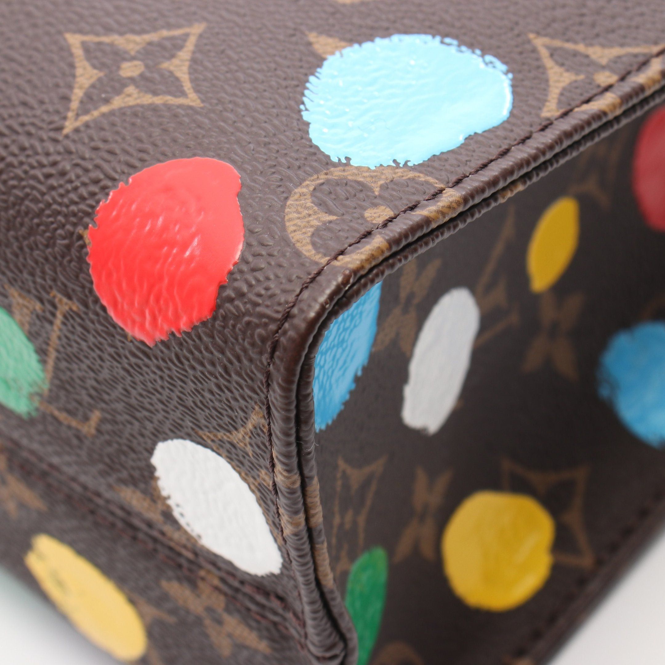 Louis Vuitton Louis Vuitton Louis Vuitton * Yayoi Kusama On-The-Go Pm Handbag Leather Brown Multicolor Size ONE SIZE - 5 Thumbnail