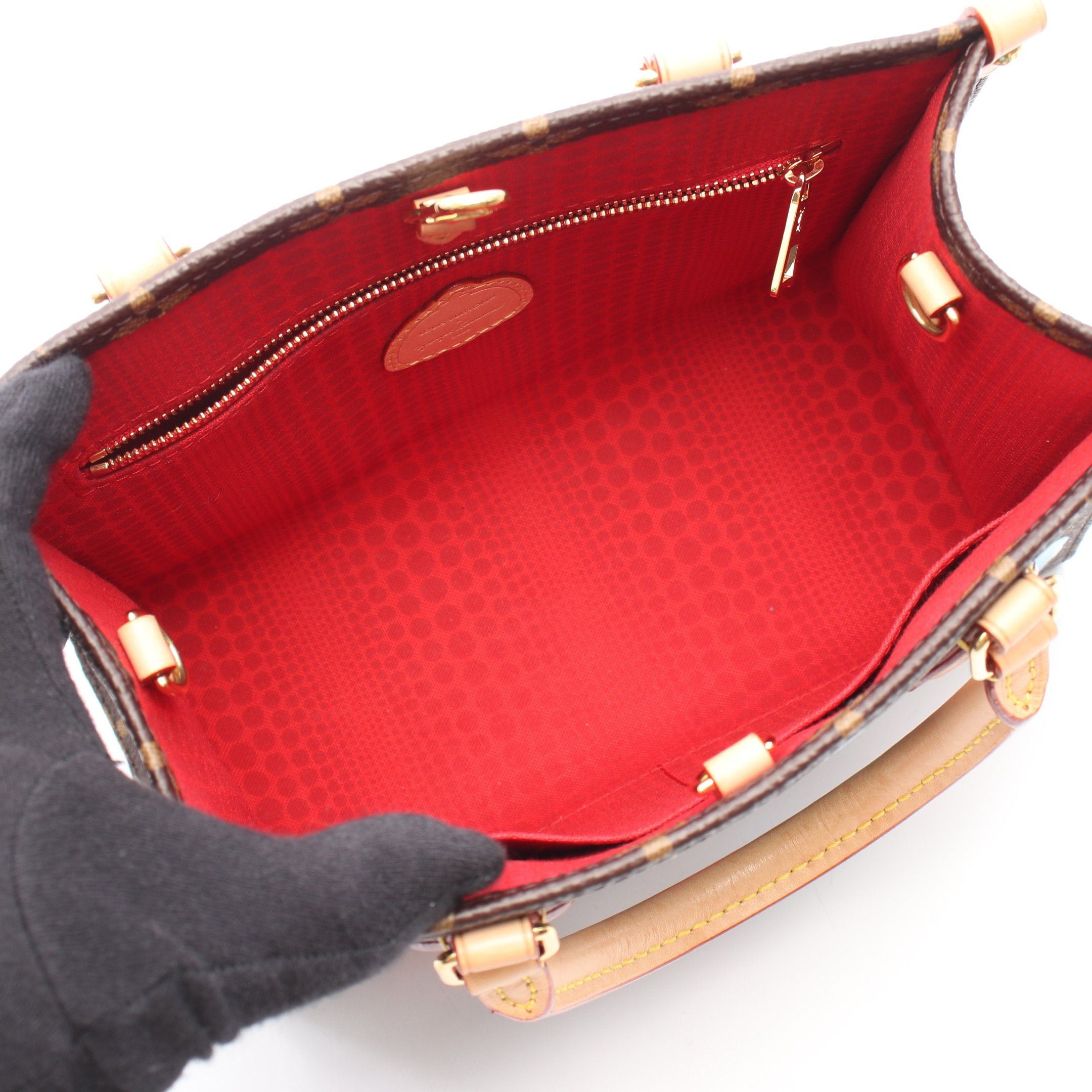 Louis Vuitton Louis Vuitton Louis Vuitton * Yayoi Kusama On-The-Go Pm Handbag Leather Brown Multicolor Size ONE SIZE - 3 Thumbnail