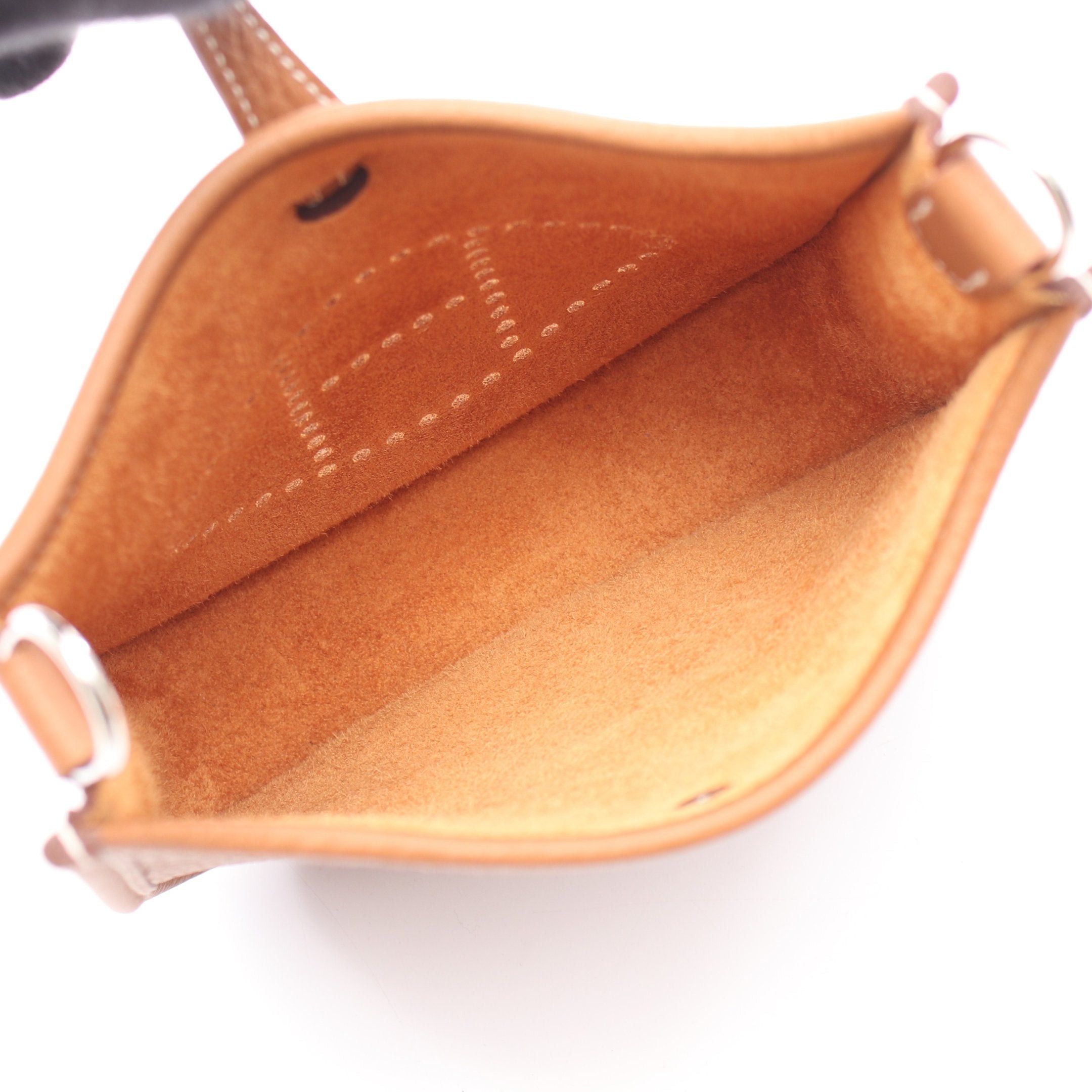 Hermes Hermes Evelyn Tpm Gold Shoulder Bag Clemence Leather Brown Silver Hardware K Stamp Size ONE SIZE - 3 Thumbnail