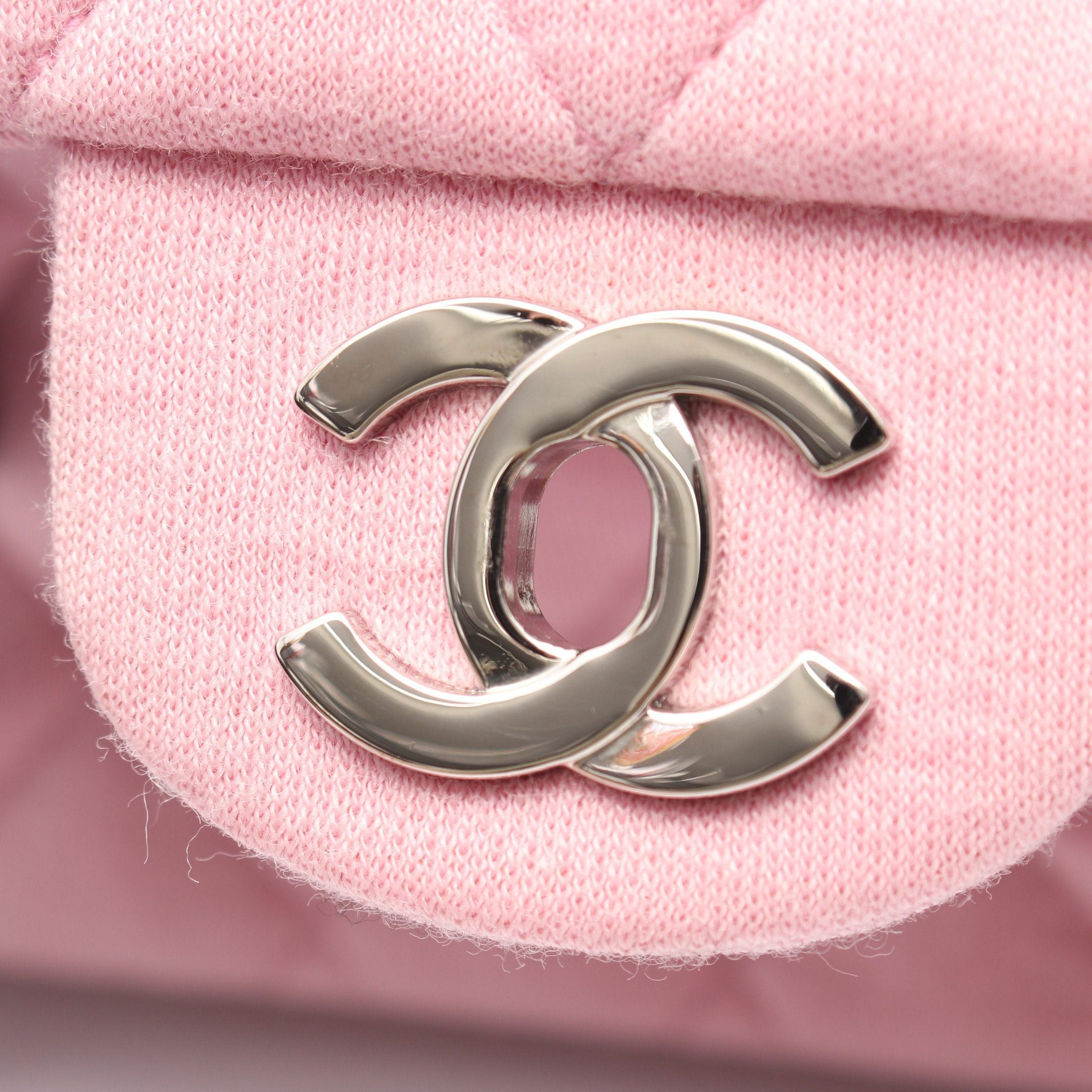 Chanel Chanel Matelasse Double Flap Double Chain Shoulder Bag Cotton Pink Silver Hardware Size ONE SIZE - 6 Thumbnail