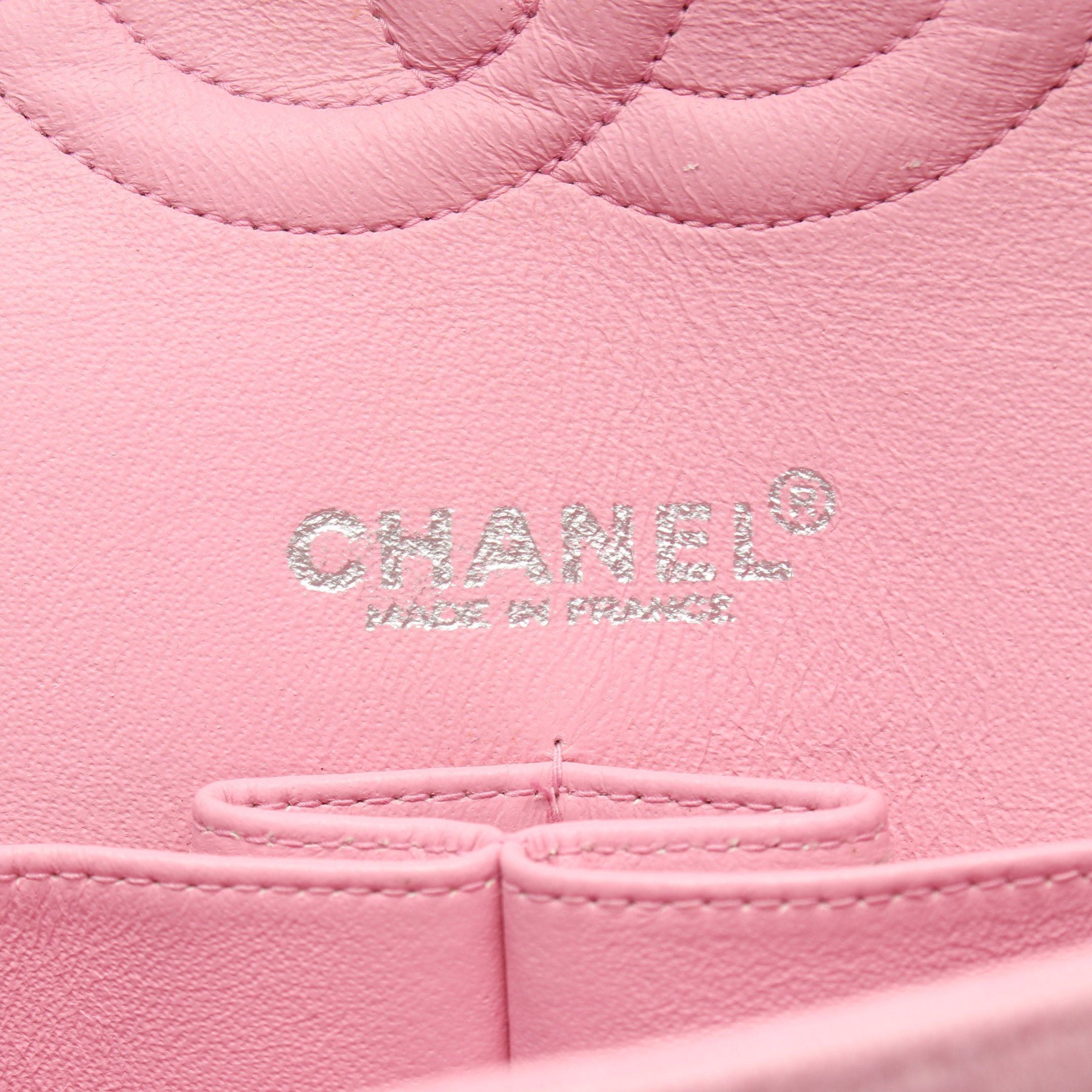 Chanel Chanel Matelasse Double Flap Double Chain Shoulder Bag Cotton Pink Silver Hardware Size ONE SIZE - 4 Thumbnail