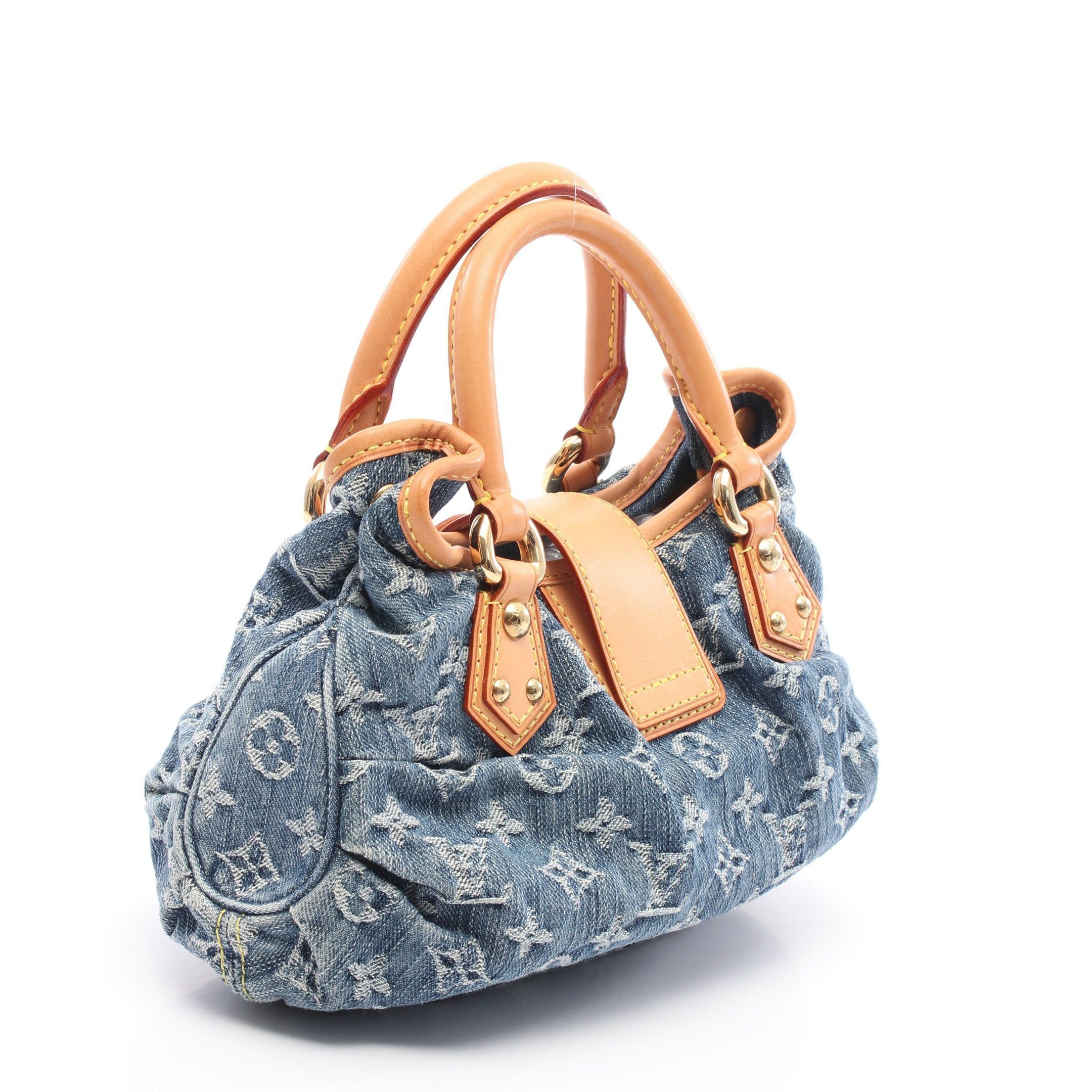 Louis Vuitton Louis Vuitton Preeti Monogram Denim Handbag Leather Blue Size ONE SIZE - 2 Thumbnail