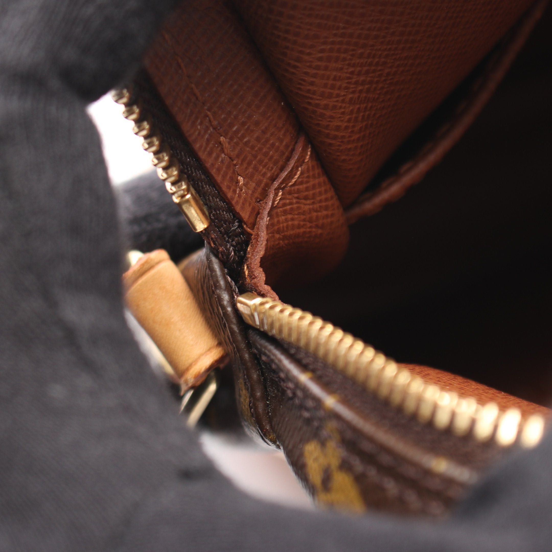 Louis Vuitton Louis Vuitton Danube Monogram Shoulder Bag Leather Brown Size ONE SIZE - 8 Thumbnail