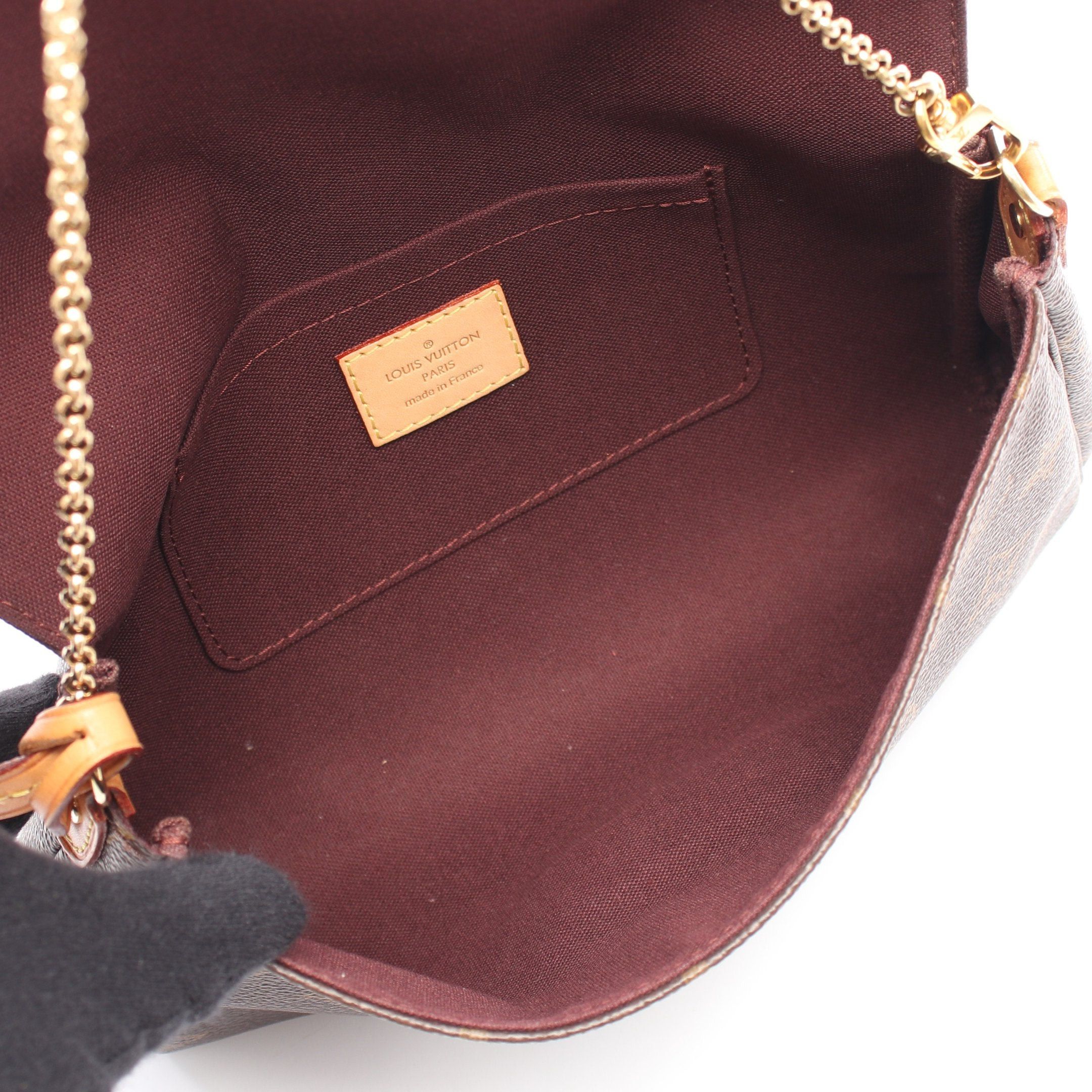 Louis Vuitton Louis Vuitton Favorite Mm Monogram Chain Handbag Leather Brown Size ONE SIZE - 3 Thumbnail