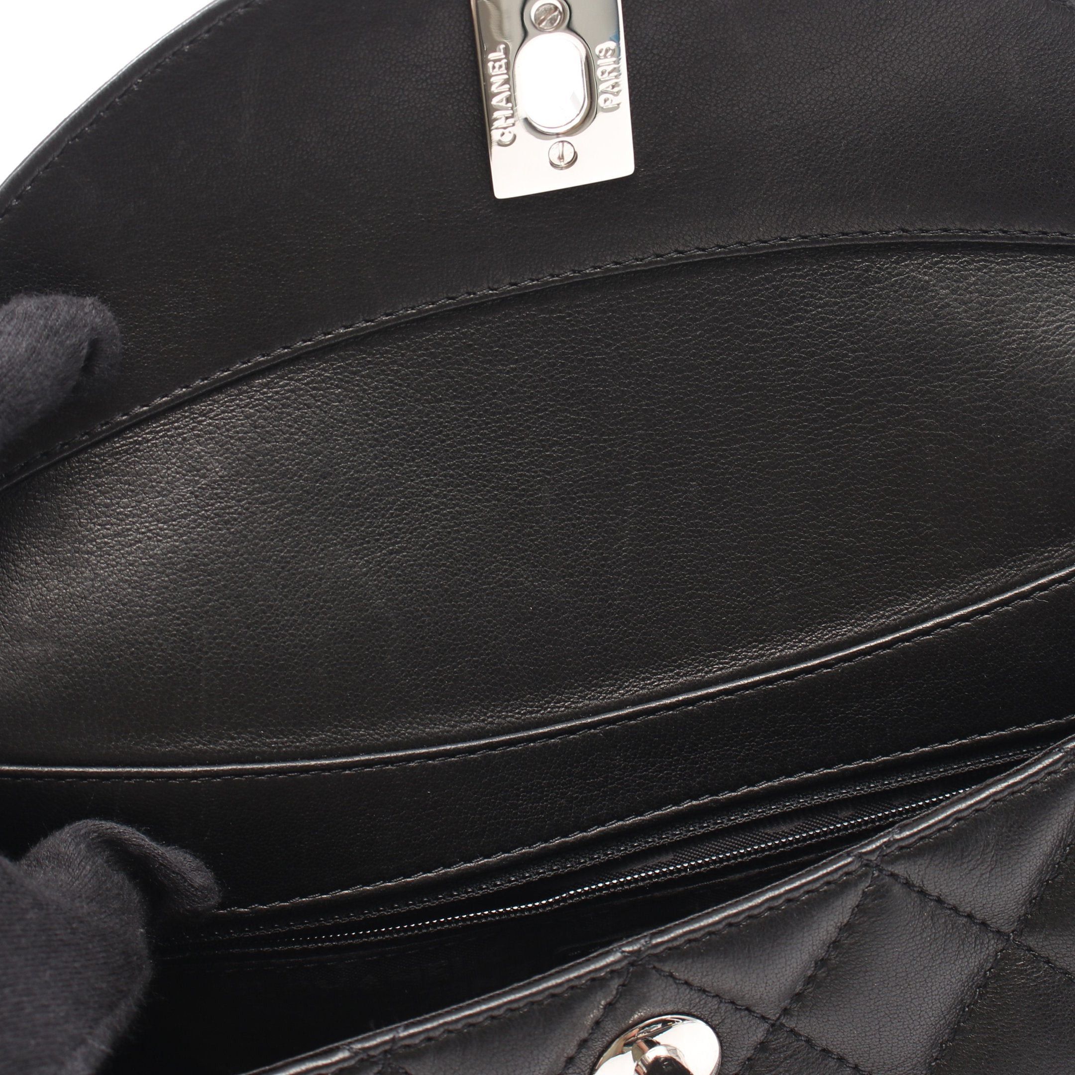 Chanel Chanel Matelasse Chain Shoulder Bag Lambskin Black Silver Hardware Size ONE SIZE - 6 Thumbnail