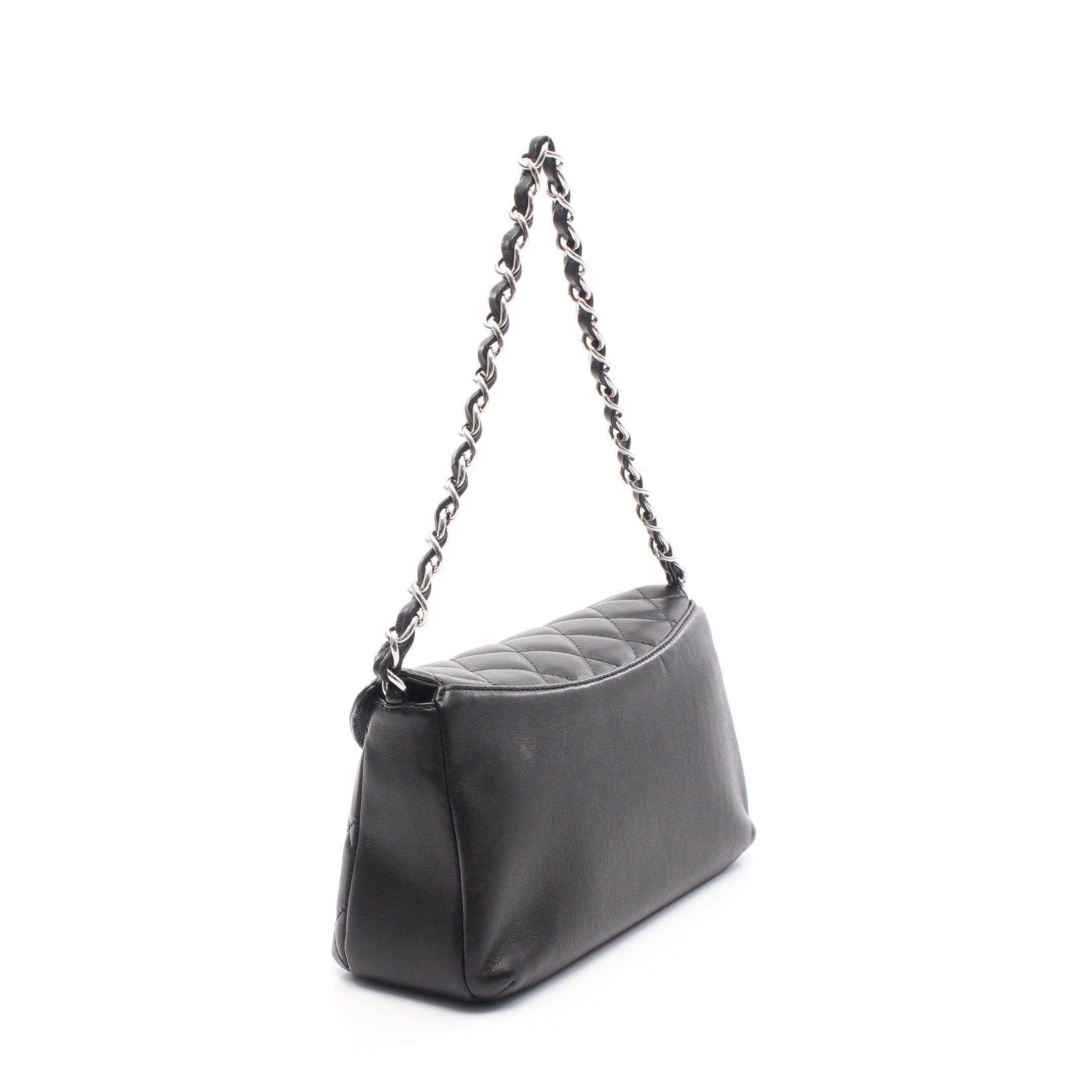 Chanel Chanel Matelasse Chain Shoulder Bag Lambskin Black Silver Hardware Size ONE SIZE - 2 Thumbnail