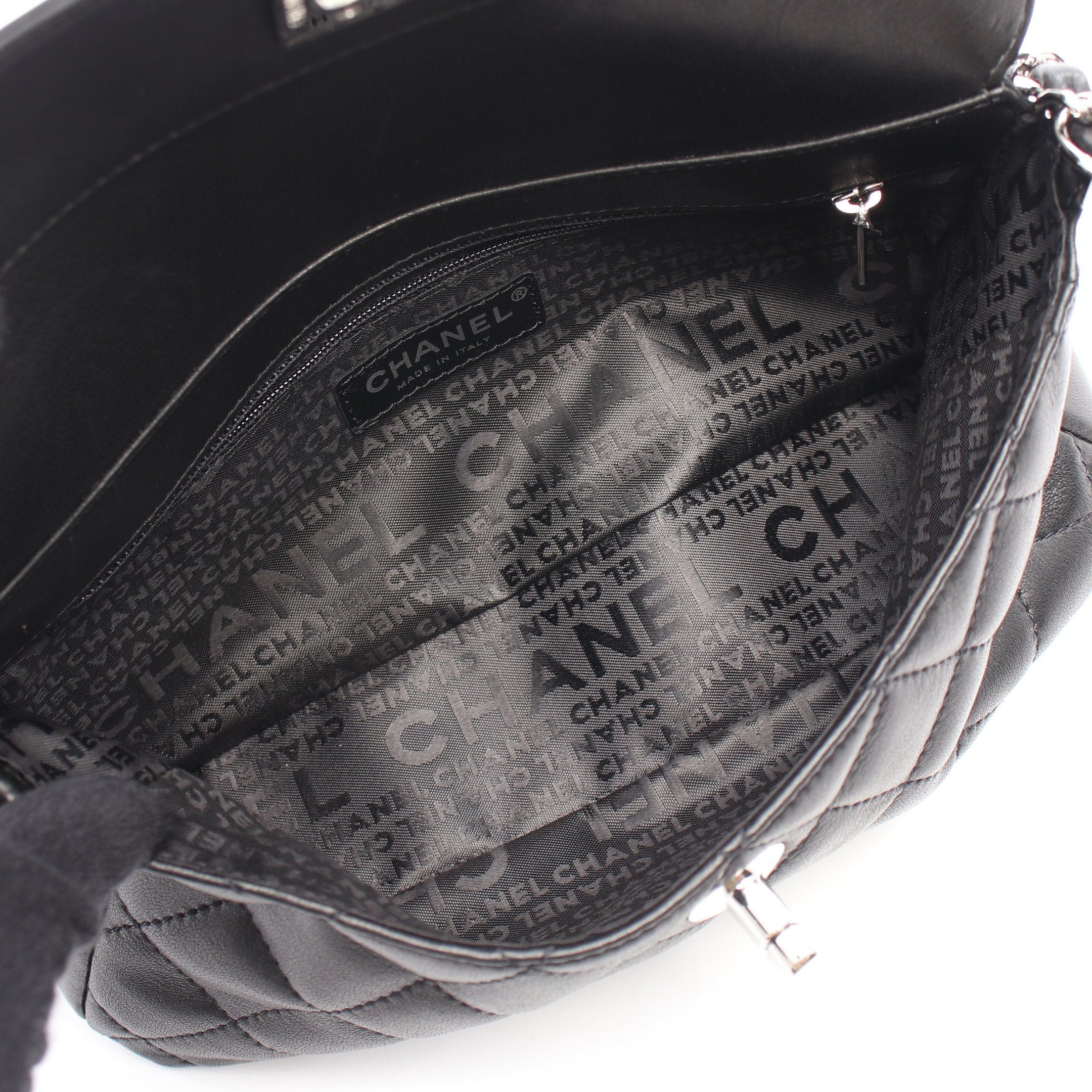 Chanel Chanel Matelasse Chain Shoulder Bag Lambskin Black Silver Hardware Size ONE SIZE - 3 Thumbnail