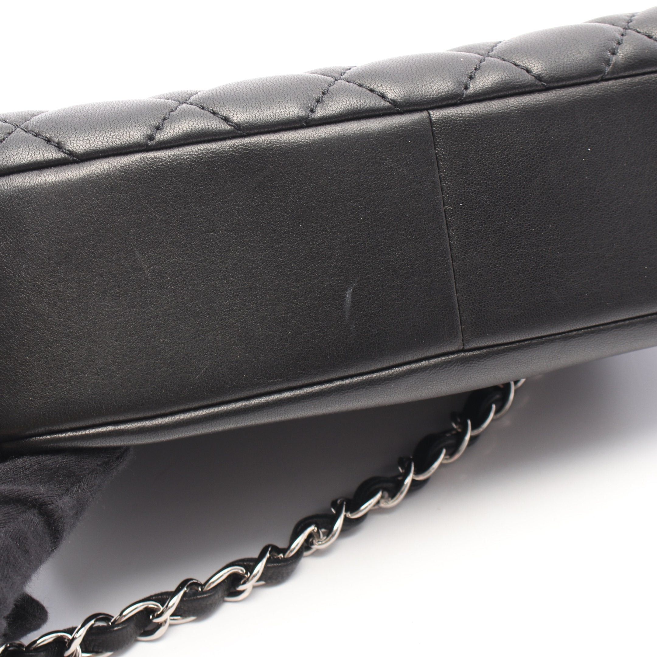 Chanel Chanel Matelasse Chain Shoulder Bag Lambskin Black Silver Hardware Size ONE SIZE - 7 Thumbnail