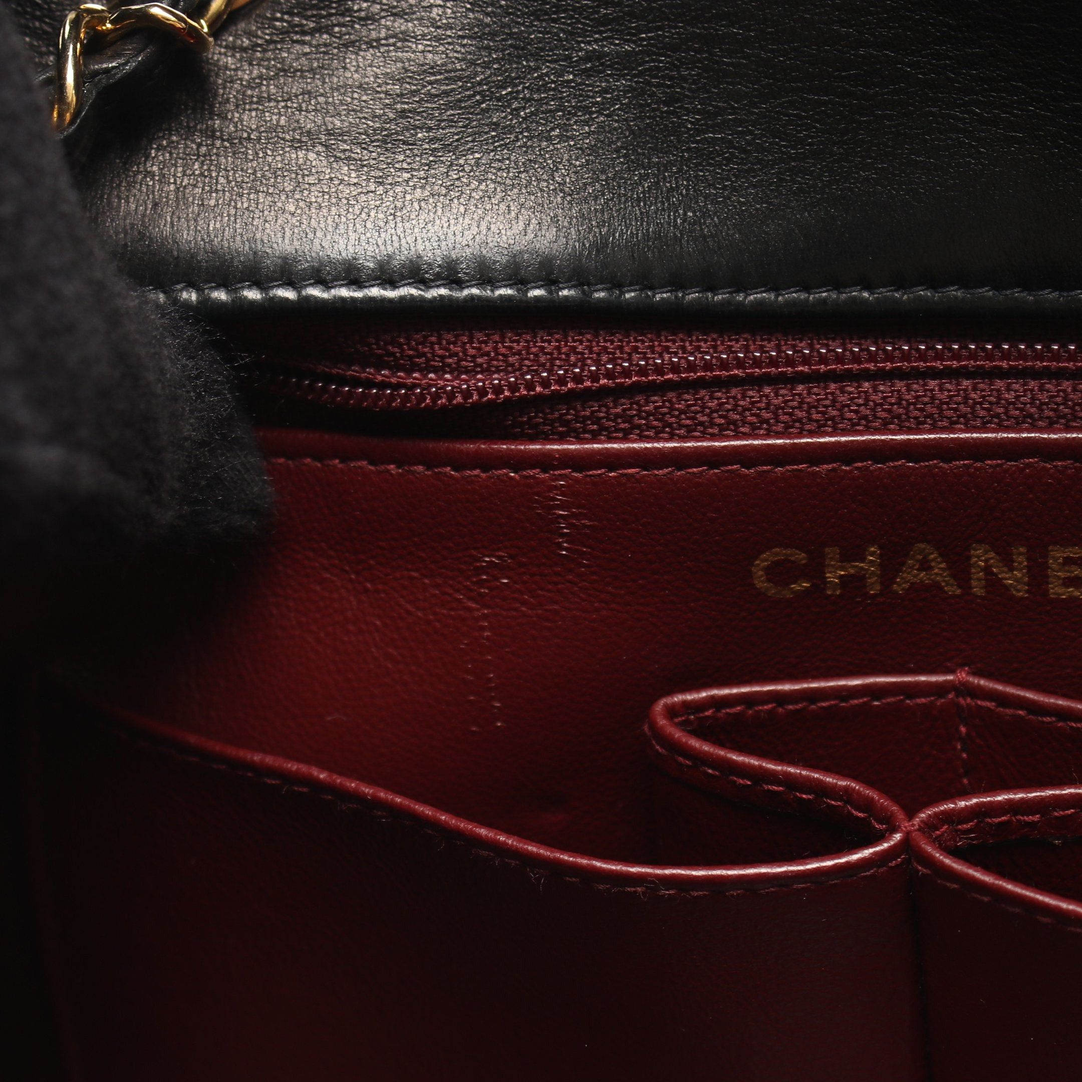 Chanel Chanel Matelasse Single Flap Chain Shoulder Bag Lambskin Black Gold Hardware Size ONE SIZE - 6 Thumbnail