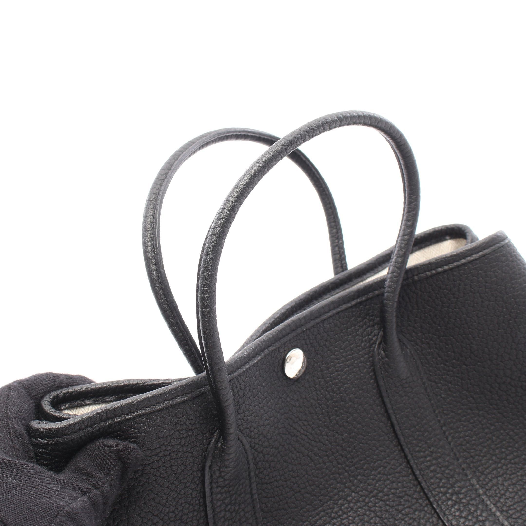 Hermes Hermes Garden Party Tpm Handbag Tote Bag Negonda Leather Black Silver Hardware T Stamp Size ONE SIZE - 10 Thumbnail