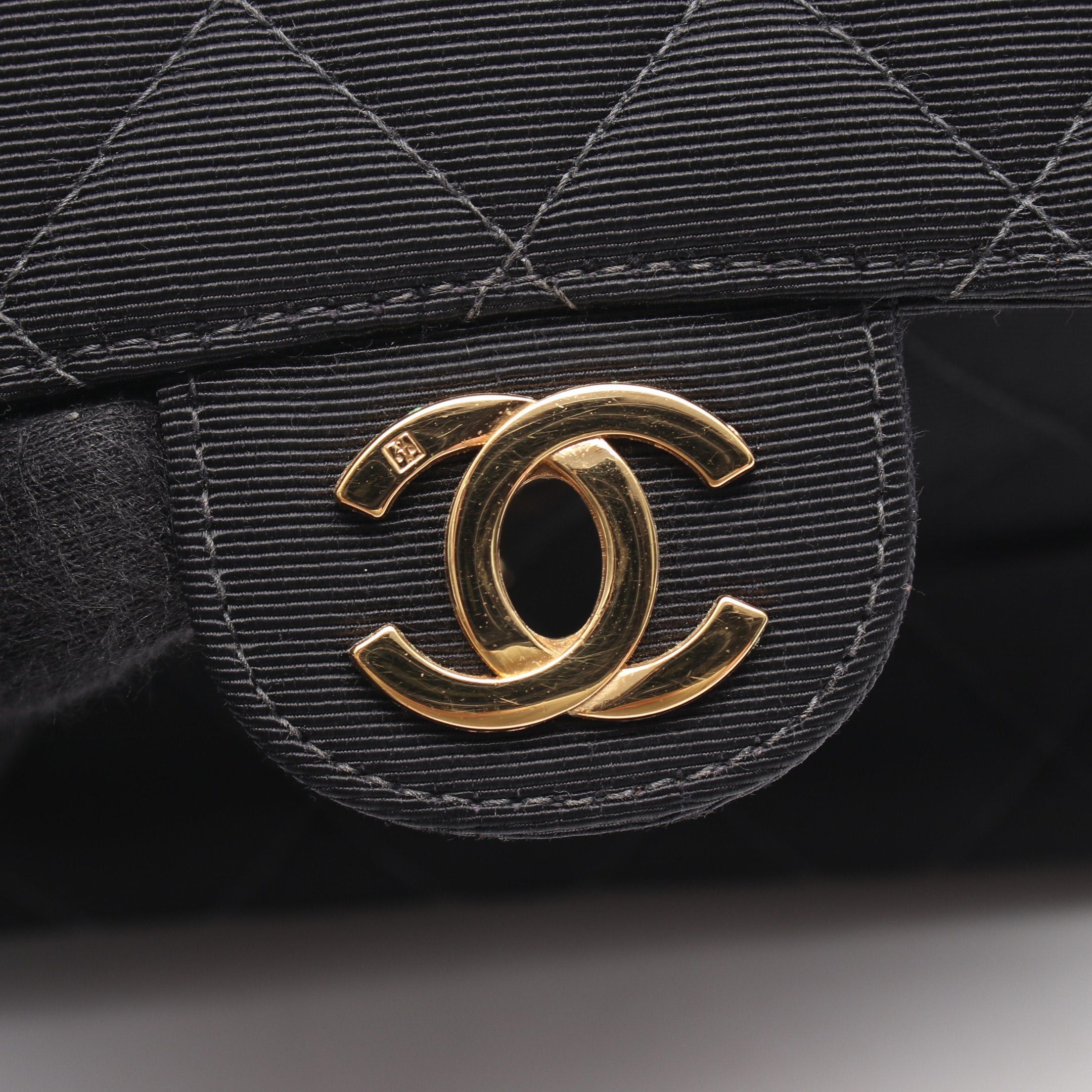 Chanel Chanel Matelasse Single Flap Chain Shoulder Bag Canvas Black Gold Hardware Size ONE SIZE - 9 Thumbnail