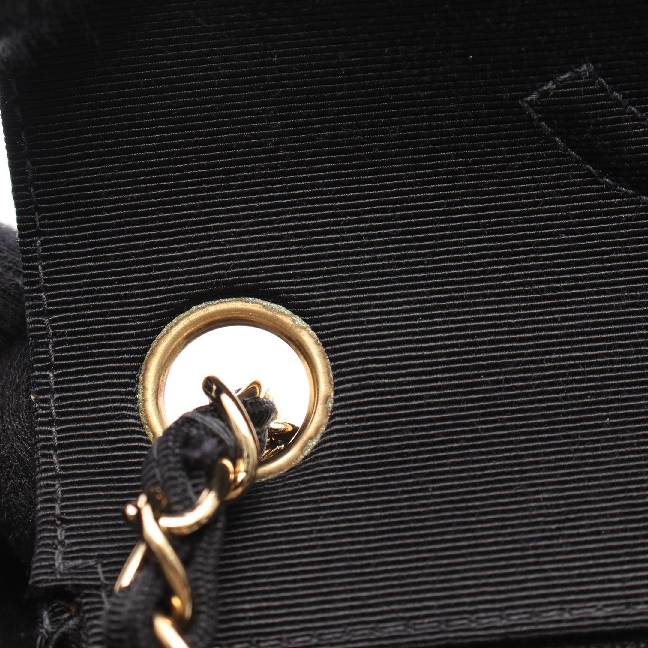 Chanel Chanel Matelasse Single Flap Chain Shoulder Bag Canvas Black Gold Hardware Size ONE SIZE - 10 Thumbnail