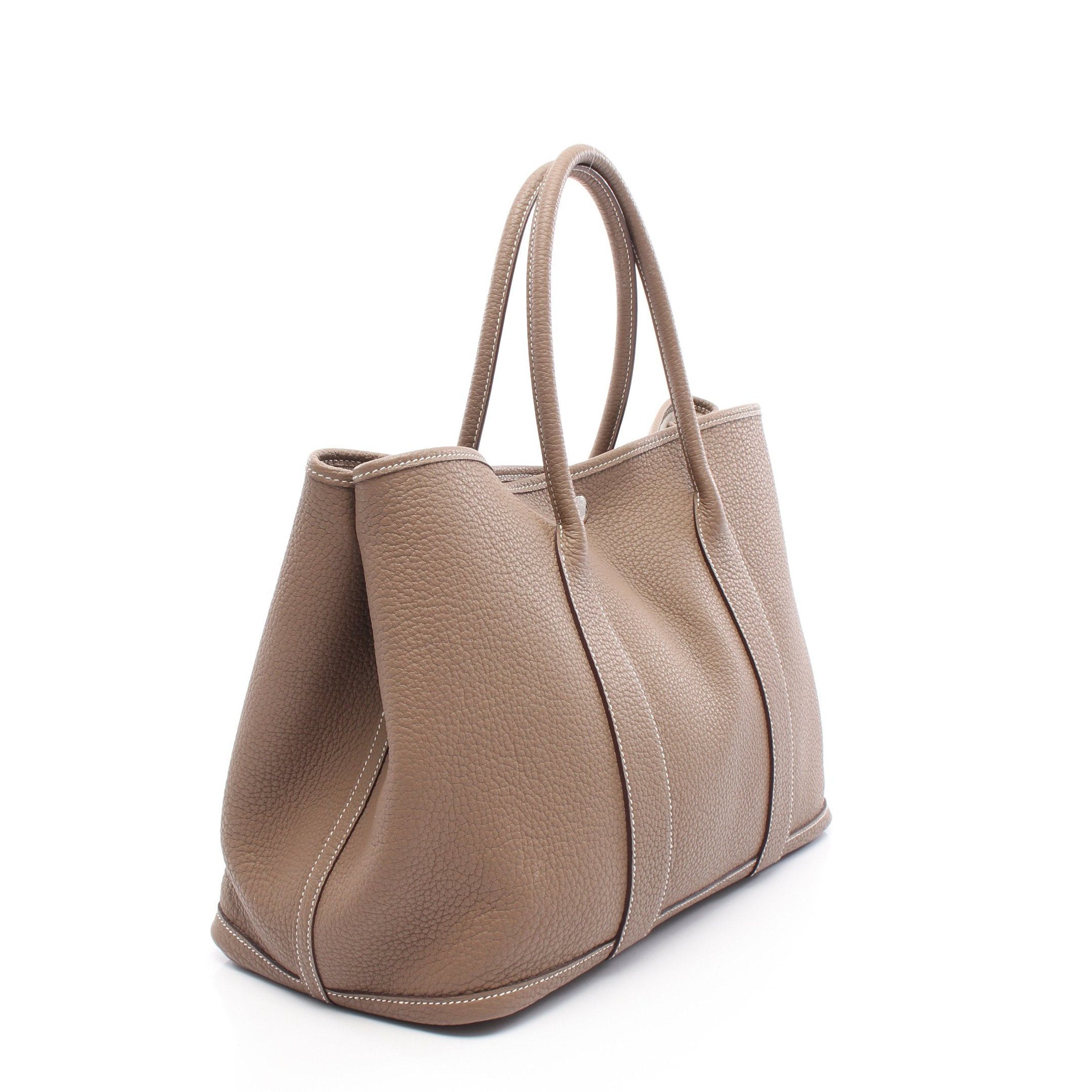 Hermes Hermes Garden Party Pm Etoupe Handbag Tote Bag Negonda Leather Gray Brown Silver Hardware C Engraved Size ONE SIZE - 2 Thumbnail