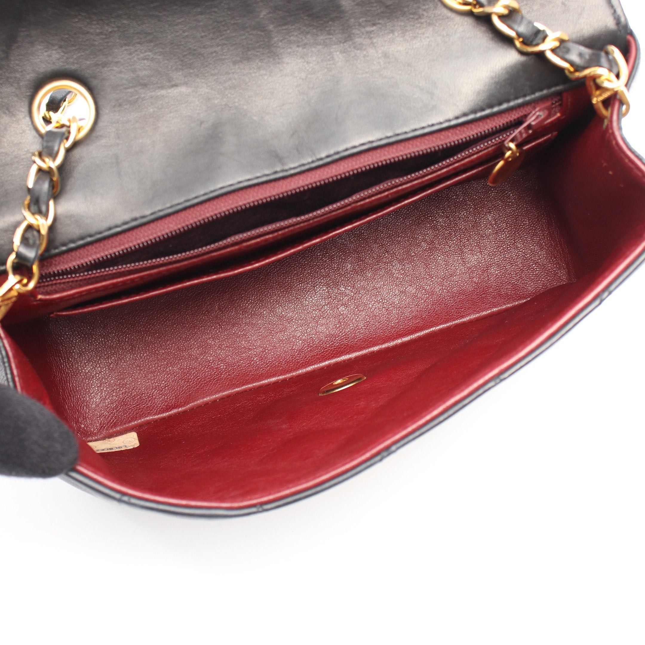 Chanel Chanel Matelasse Diana Flap Chain Shoulder Bag Lambskin Black Gold Hardware Size ONE SIZE - 3 Thumbnail