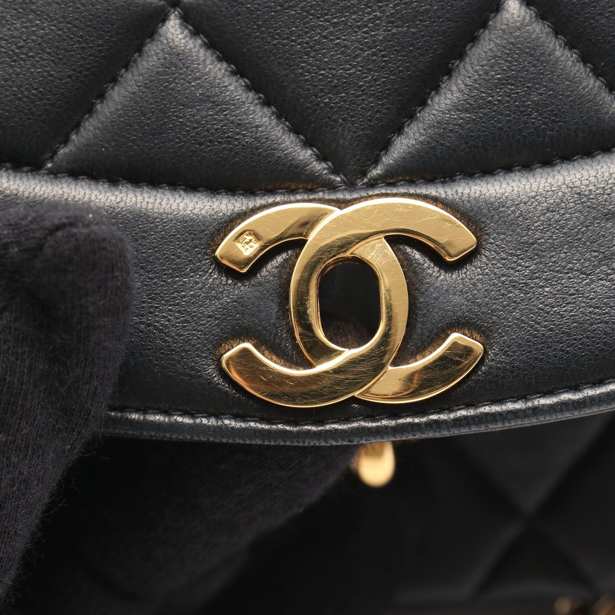 Chanel Chanel Matelasse Diana Flap Chain Shoulder Bag Lambskin Black Gold Hardware Size ONE SIZE - 10 Thumbnail