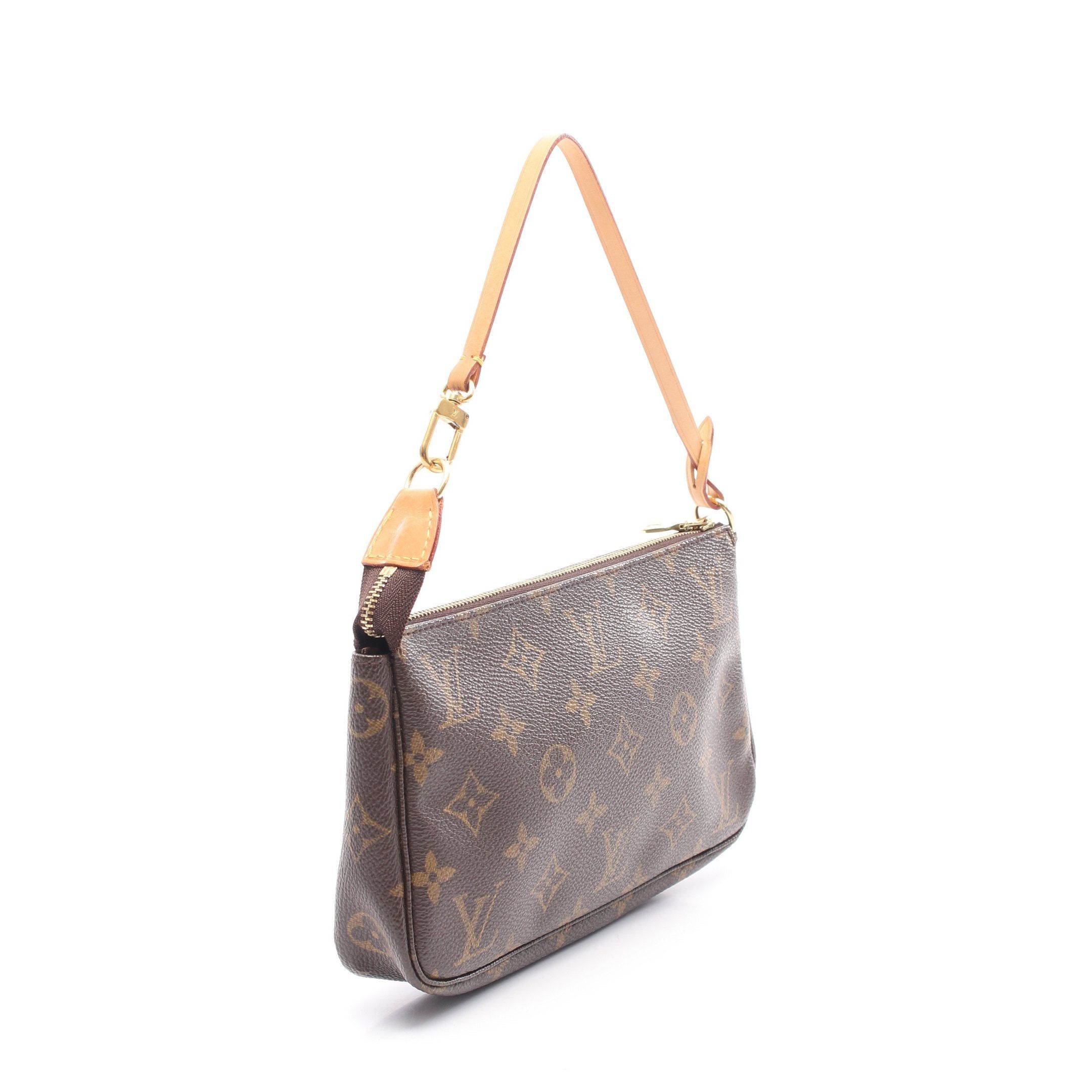 Louis Vuitton Louis Vuitton Pochette Accessoires Monogram Handbag Leather Brown Size ONE SIZE - 2 Thumbnail