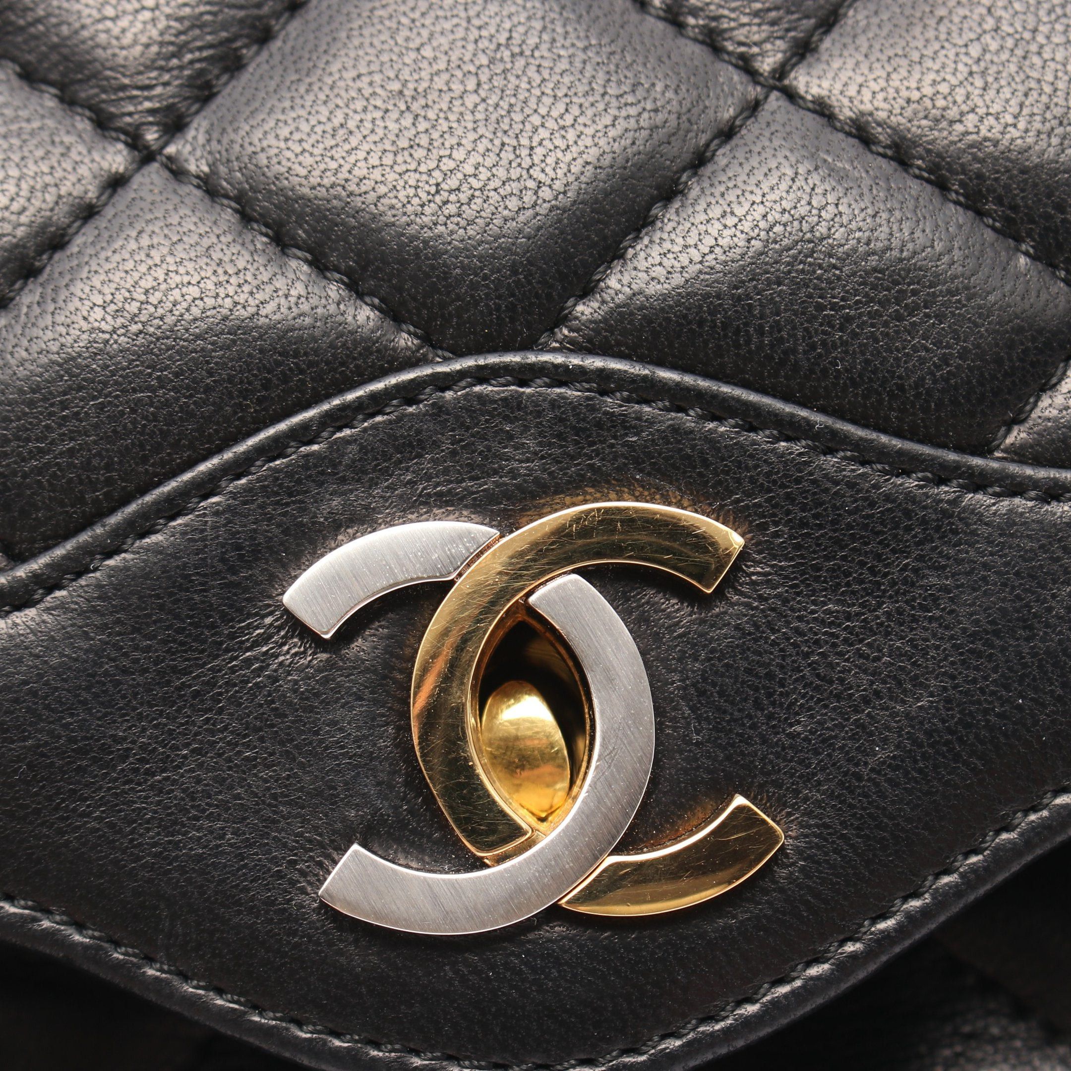 Chanel Chanel Matelasse Paris Exclusive Double Flap Chain Shoulder Bag Lambskin Black Combination Metal Fittings Size ONE SIZE - 6 Thumbnail