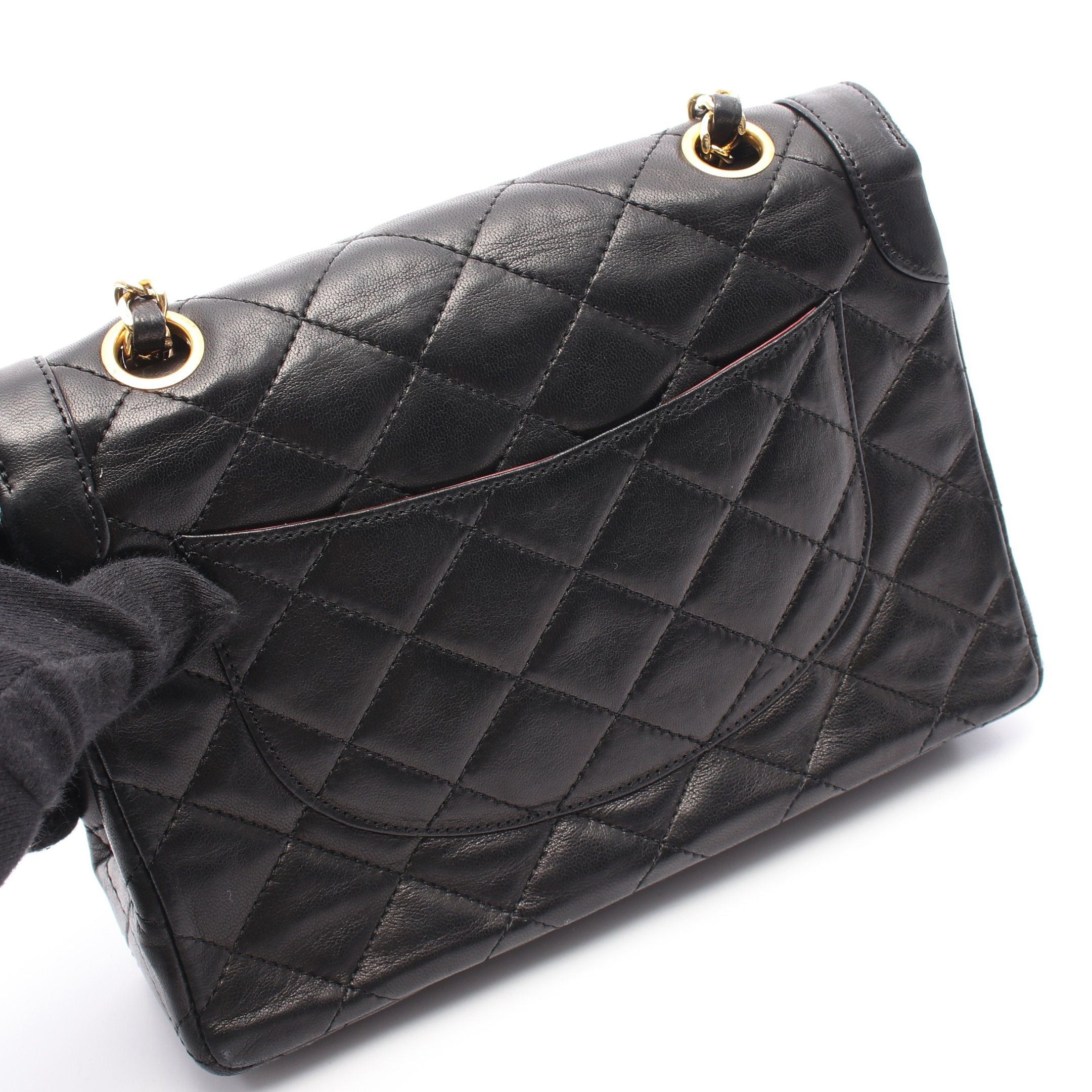 Chanel Chanel Matelasse Paris Exclusive Double Flap Chain Shoulder Bag Lambskin Black Combination Metal Fittings Size ONE SIZE - 9 Thumbnail